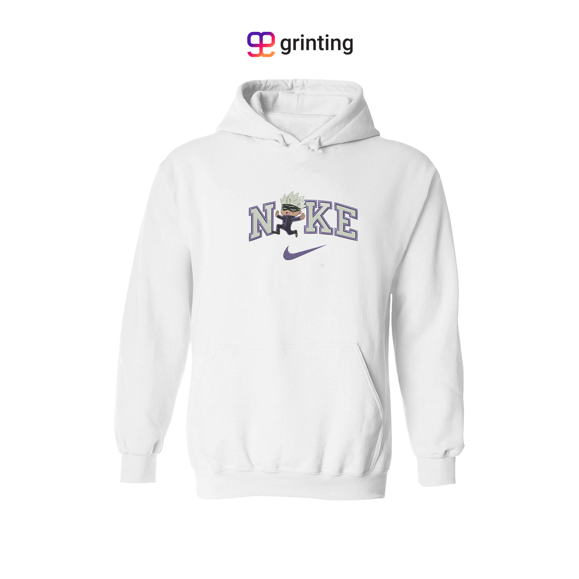 Nike Gojo Chibi Embroidered Sweatshirt & Shirt – Premium Comfort and Style