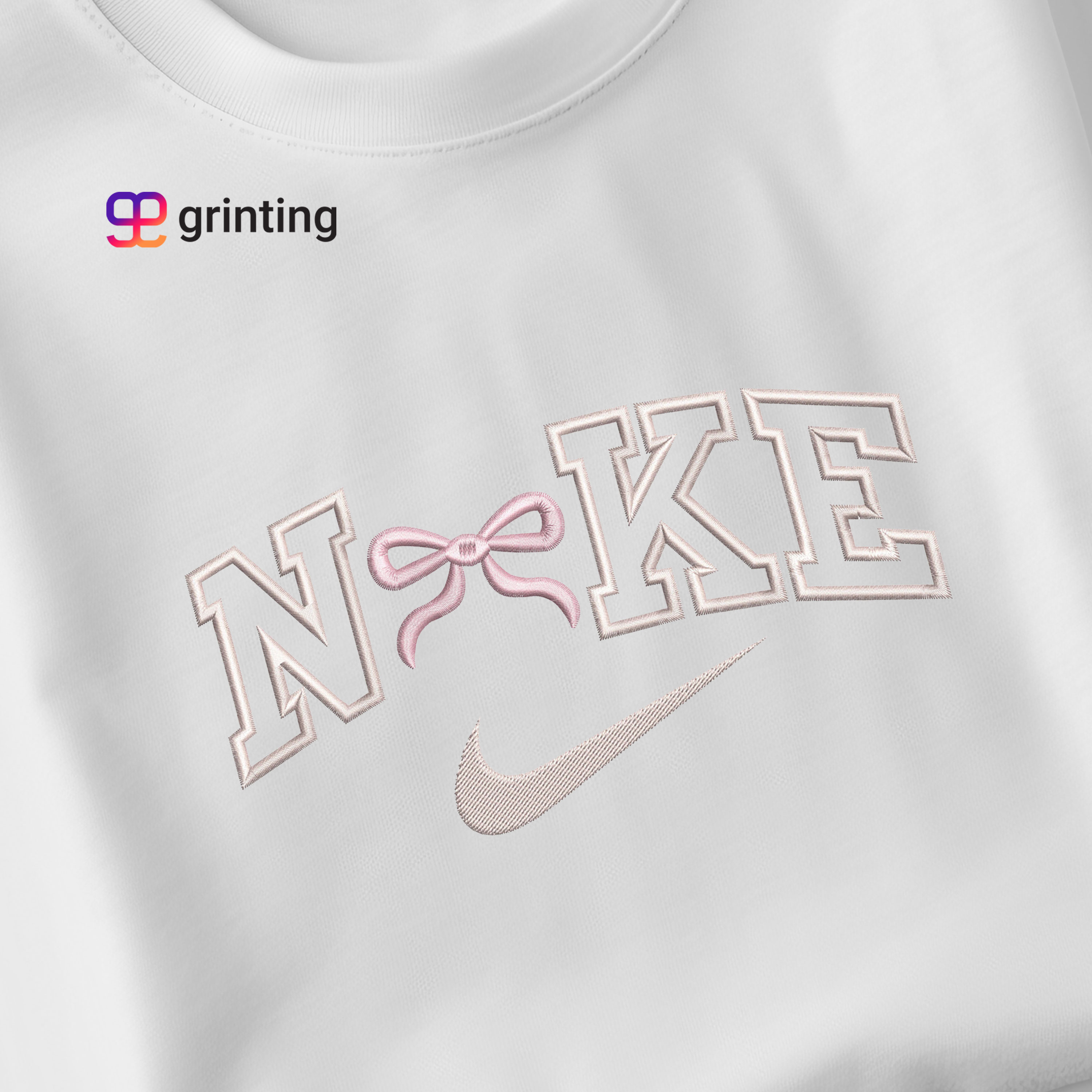 Nike Gift Ribbon Embroidered Sweatshirt & Shirt – Premium Comfort and Style