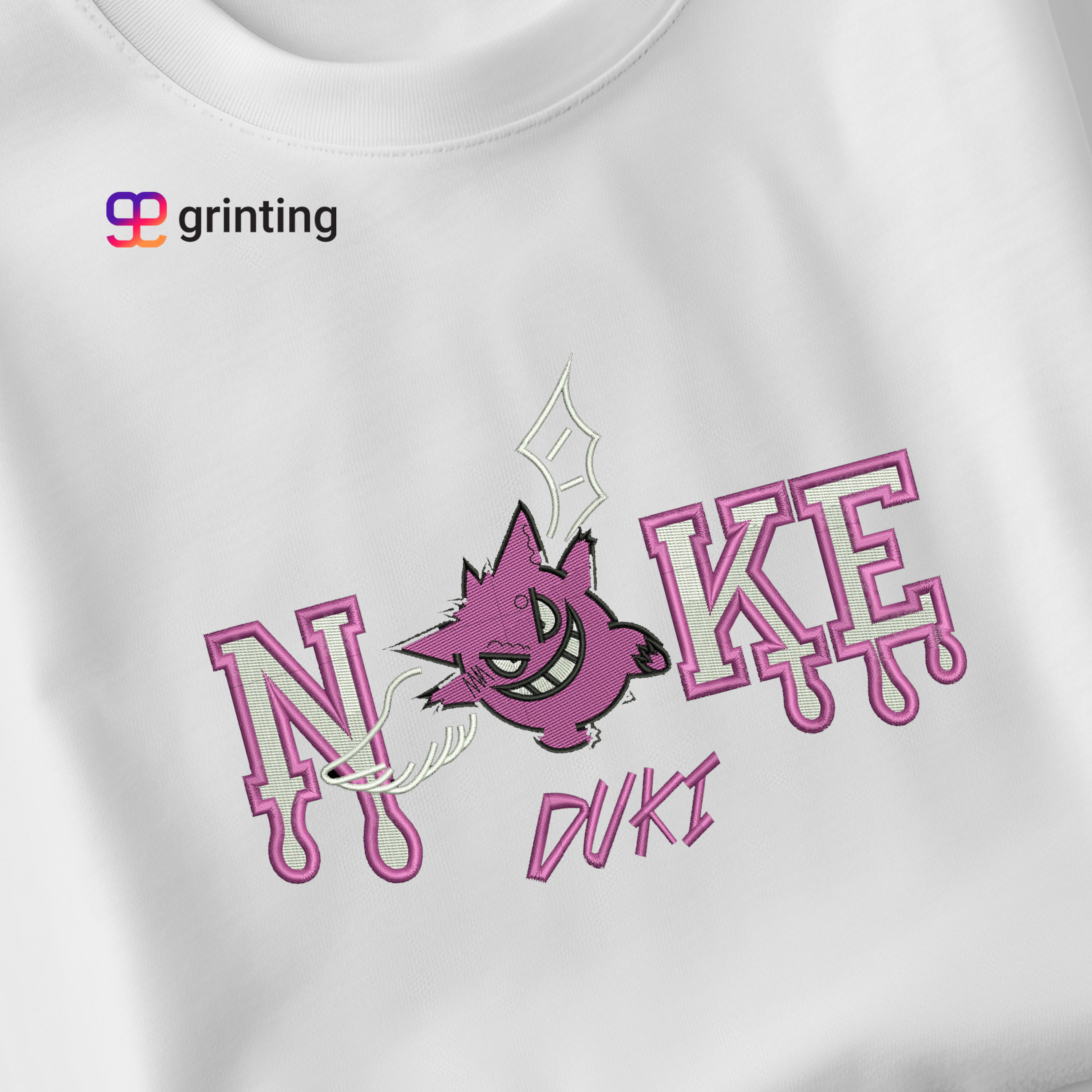 Nike Gengar Duki Embroidered Sweatshirt & Shirt – Premium Comfort and Style