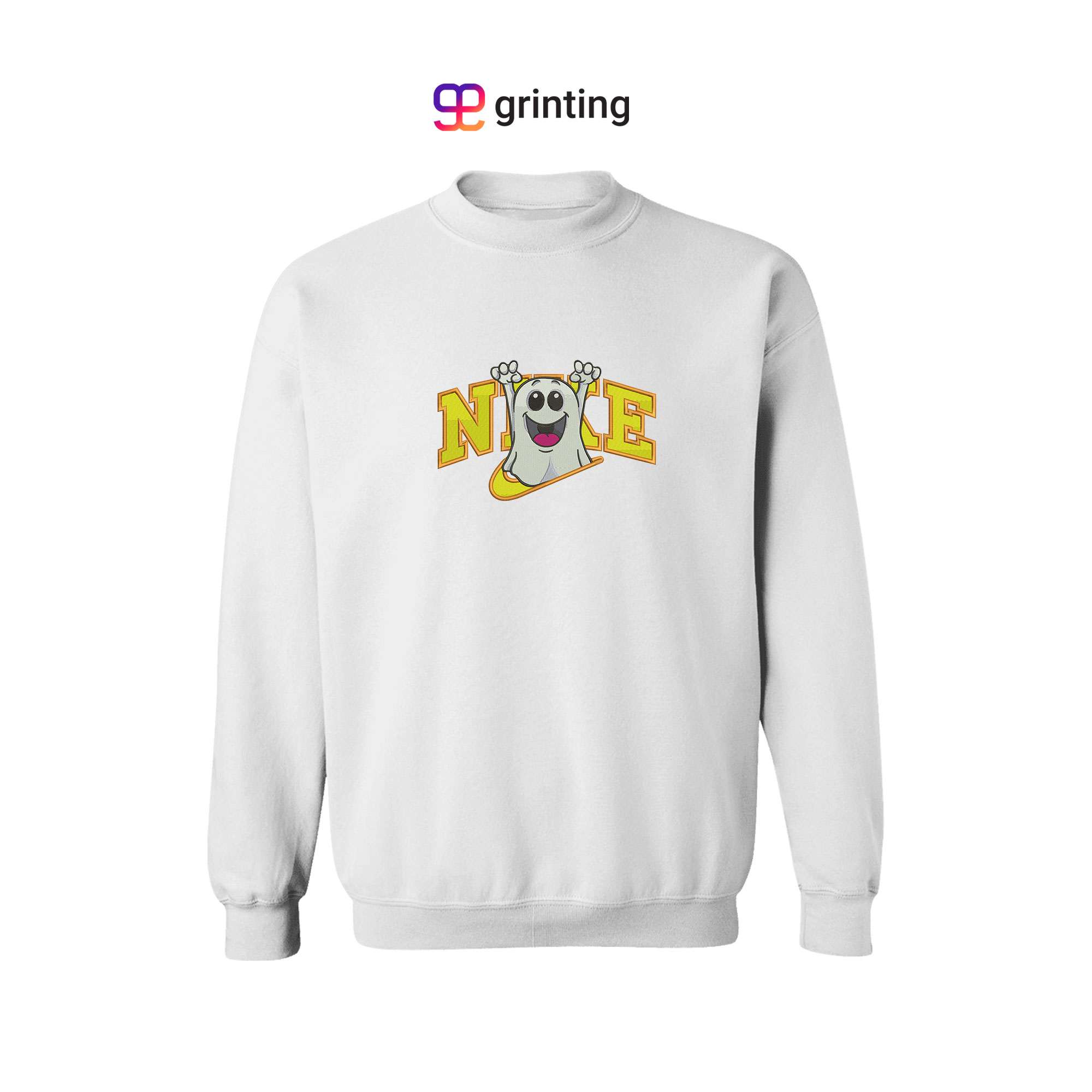 Nike Ghost Chibi Embroidered Sweatshirt & Shirt – Premium Comfort and Style