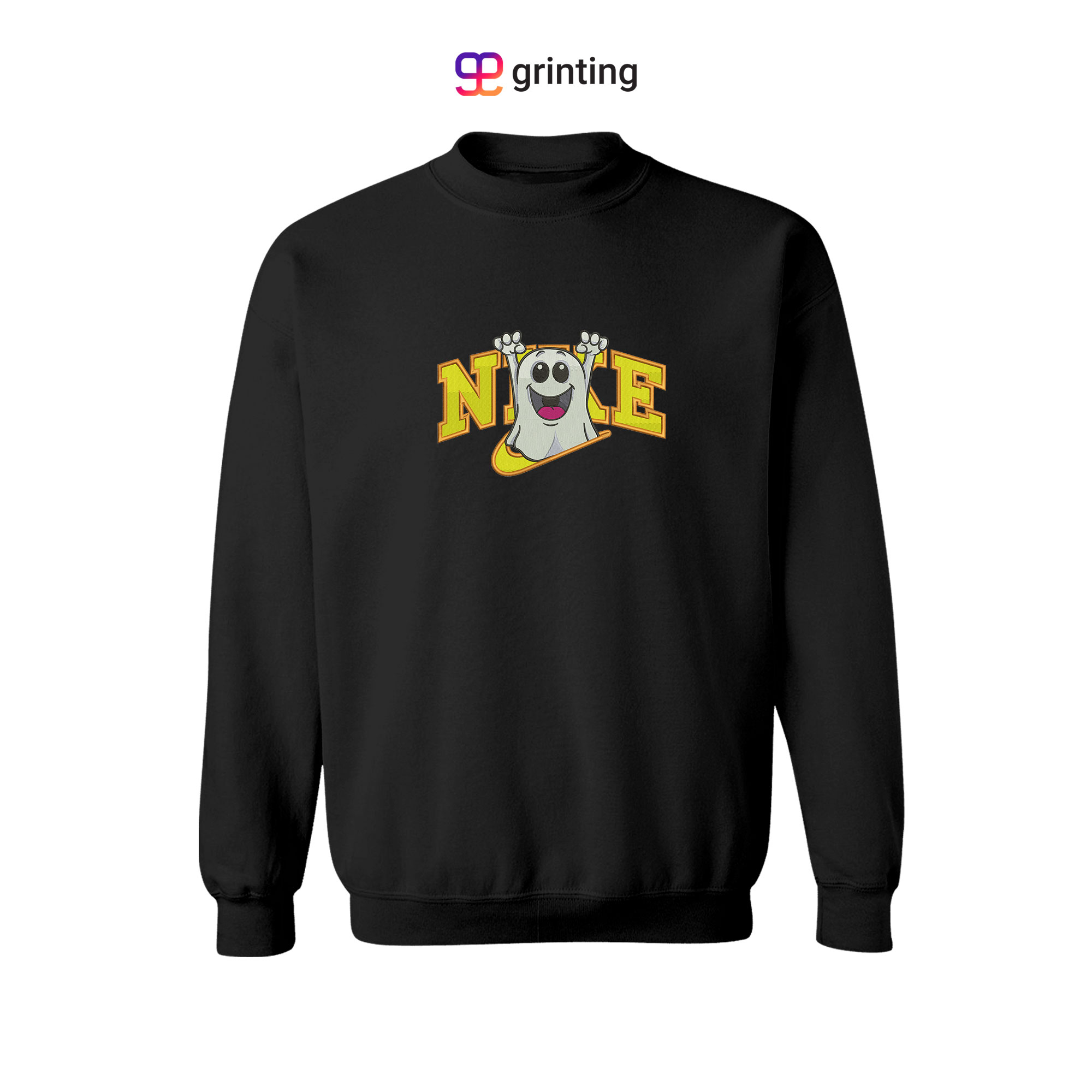 Nike Ghost Chibi Embroidered Sweatshirt & Shirt – Premium Comfort and Style
