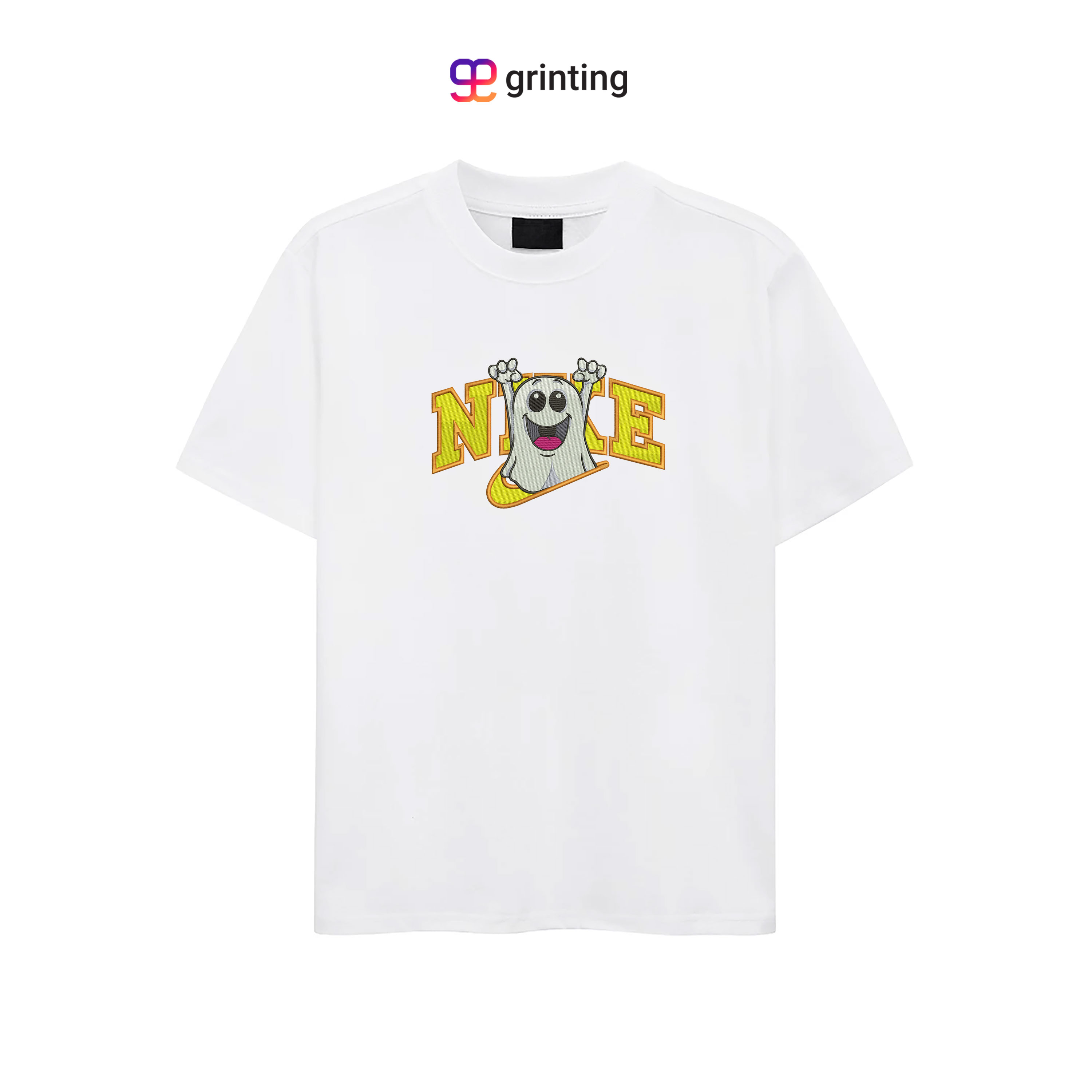 Nike Ghost Chibi Embroidered Sweatshirt & Shirt – Premium Comfort and Style