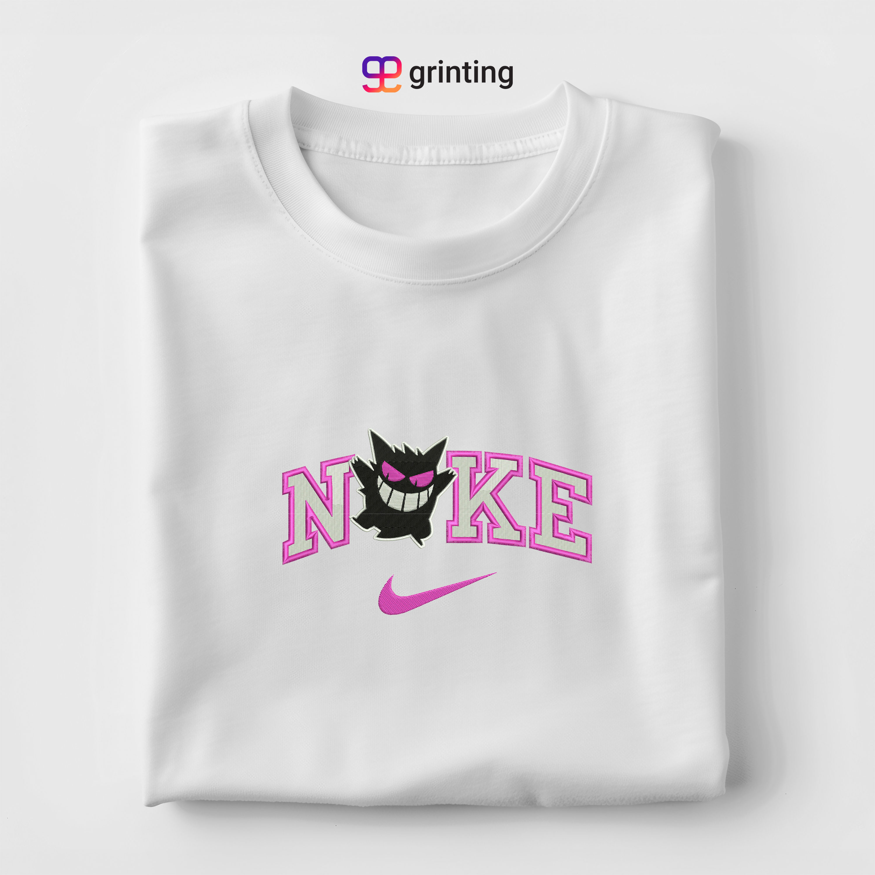 Nike Gengar Black Embroidered Sweatshirt & Shirt – Premium Comfort and Style