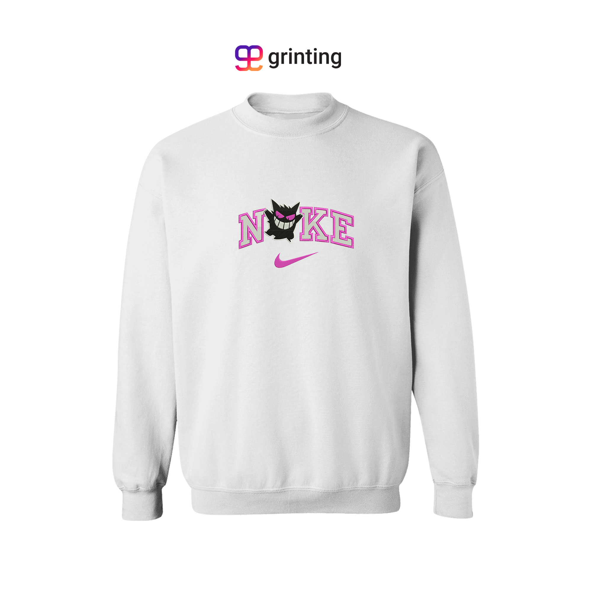 Nike Gengar Black Embroidered Sweatshirt & Shirt – Premium Comfort and Style
