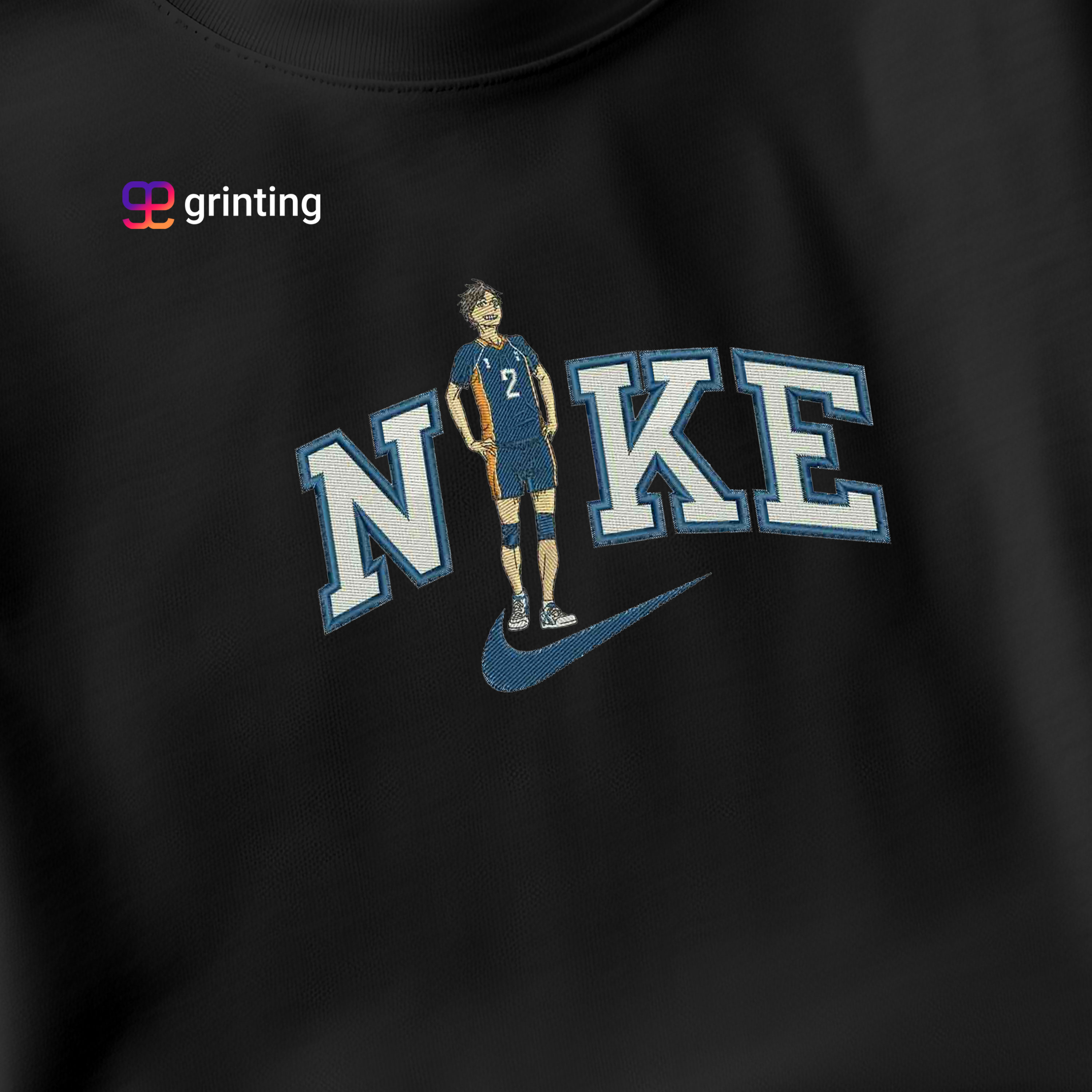Nike Haikyuu Stand Embroidered Sweatshirt & Shirt – Premium Comfort and Style