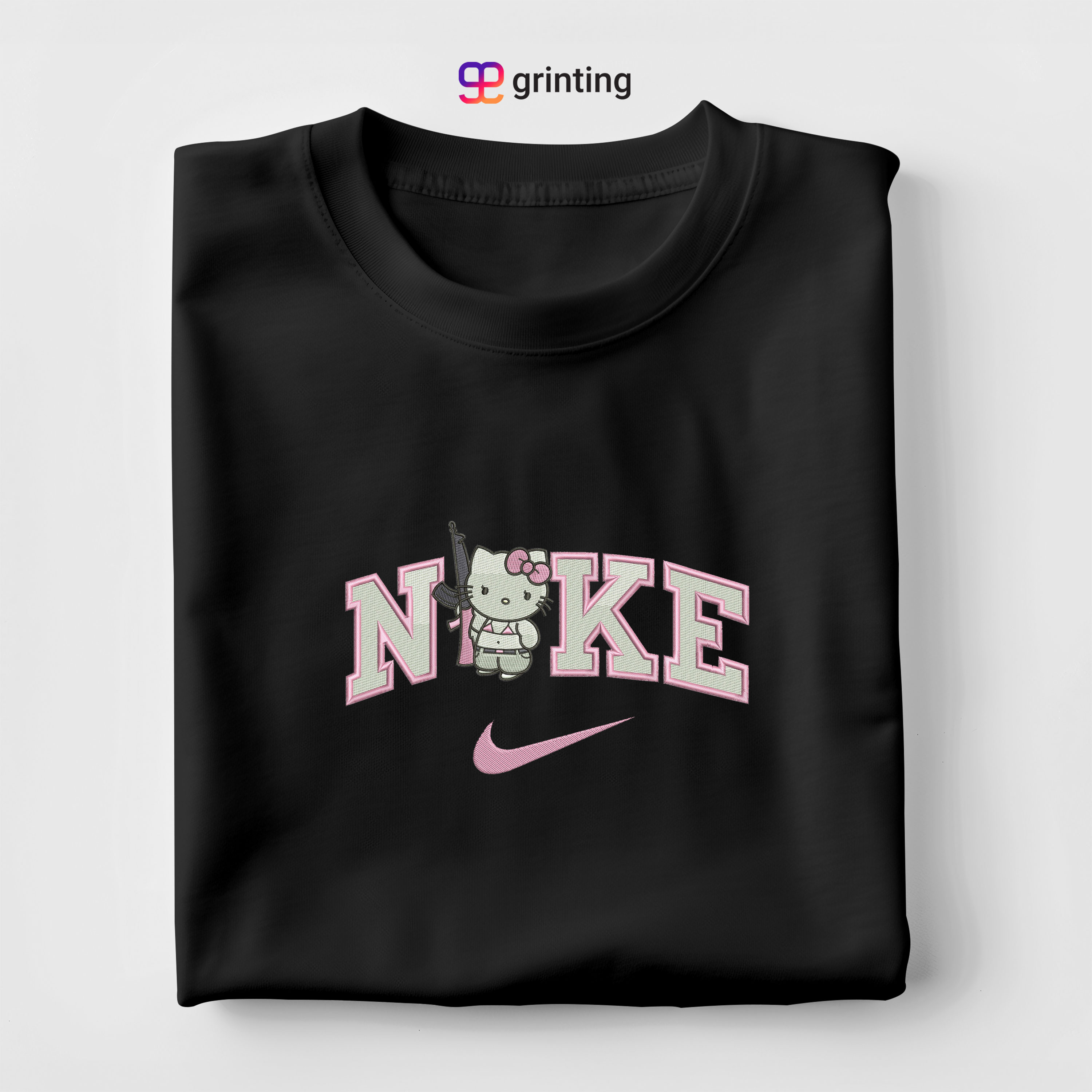 Nike Hello Kitty Gun Embroidered Sweatshirt & Shirt – Premium Comfort and Style