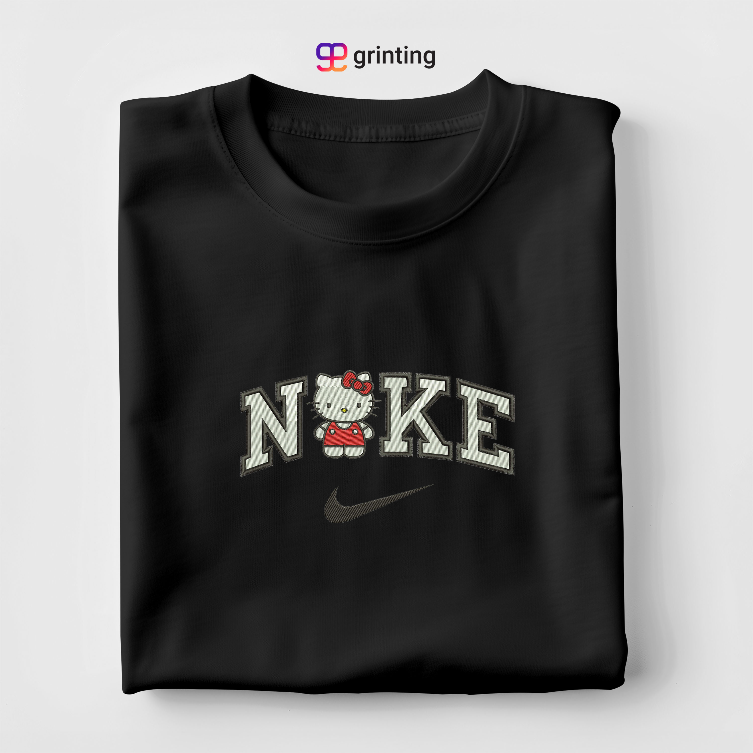 Nike Hello Kitty Red Embroidered Sweatshirt & Shirt – Premium Comfort and Style
