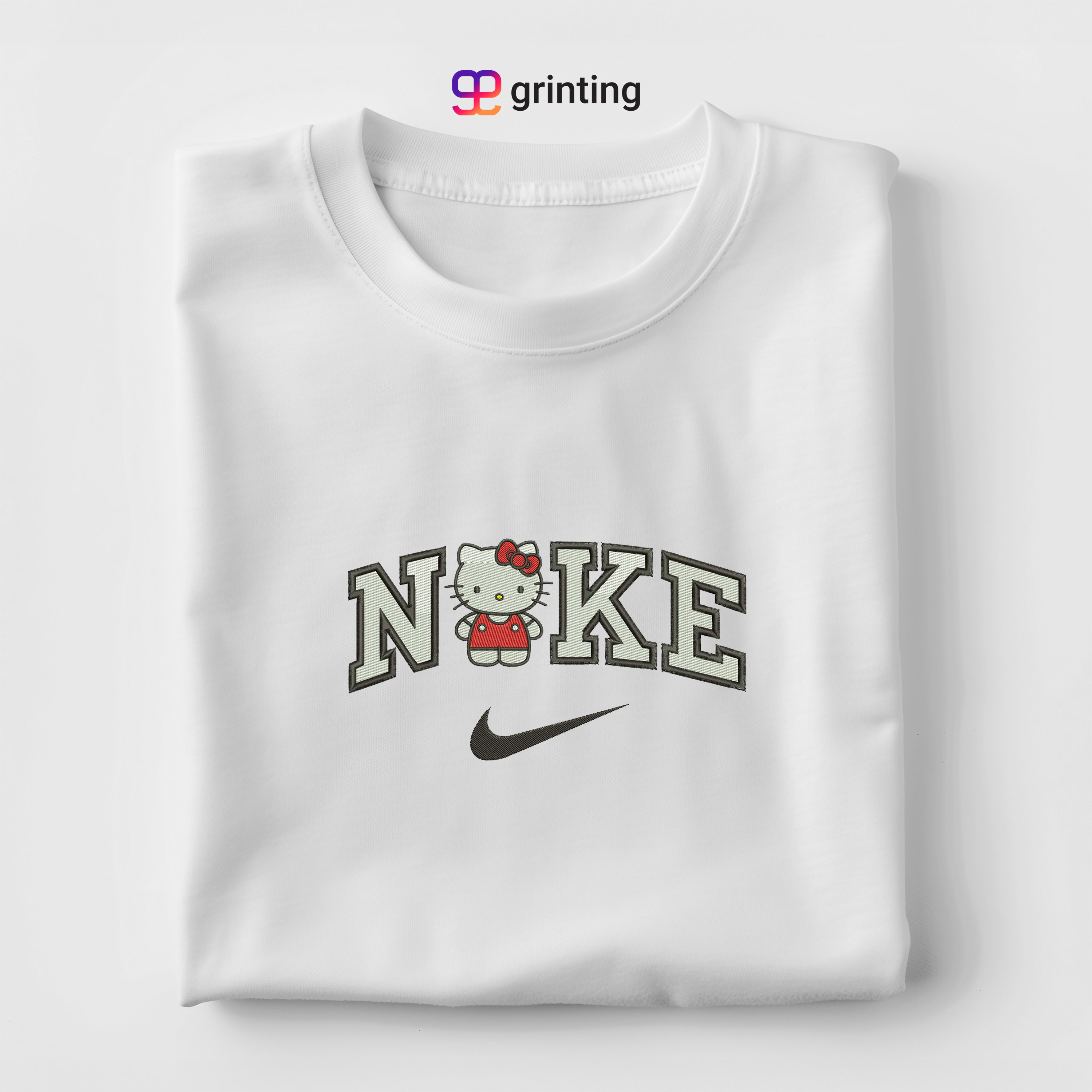 Nike Hello Kitty Red Embroidered Sweatshirt & Shirt – Premium Comfort and Style