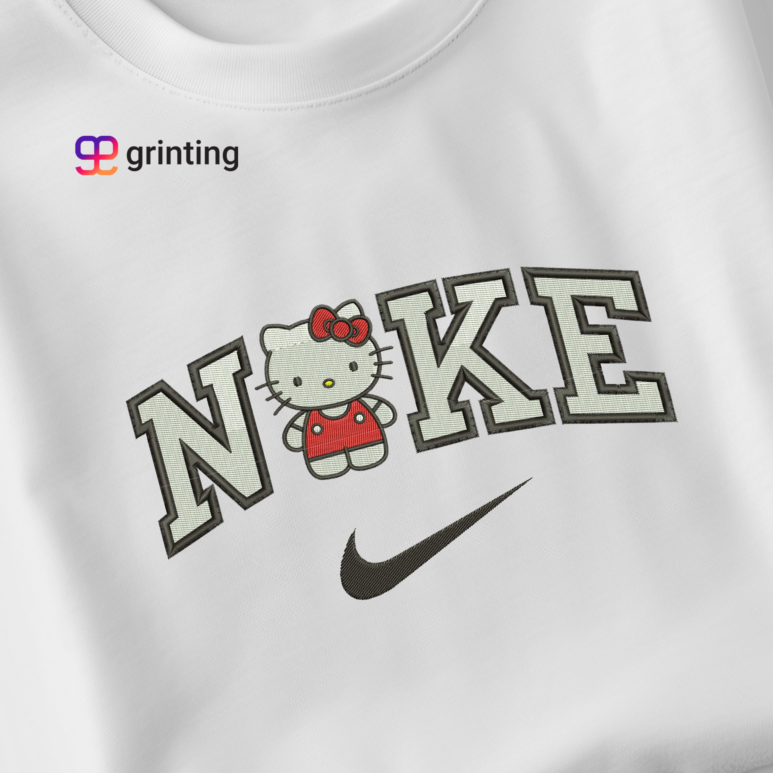 Nike Hello Kitty Red Embroidered Sweatshirt & Shirt – Premium Comfort and Style