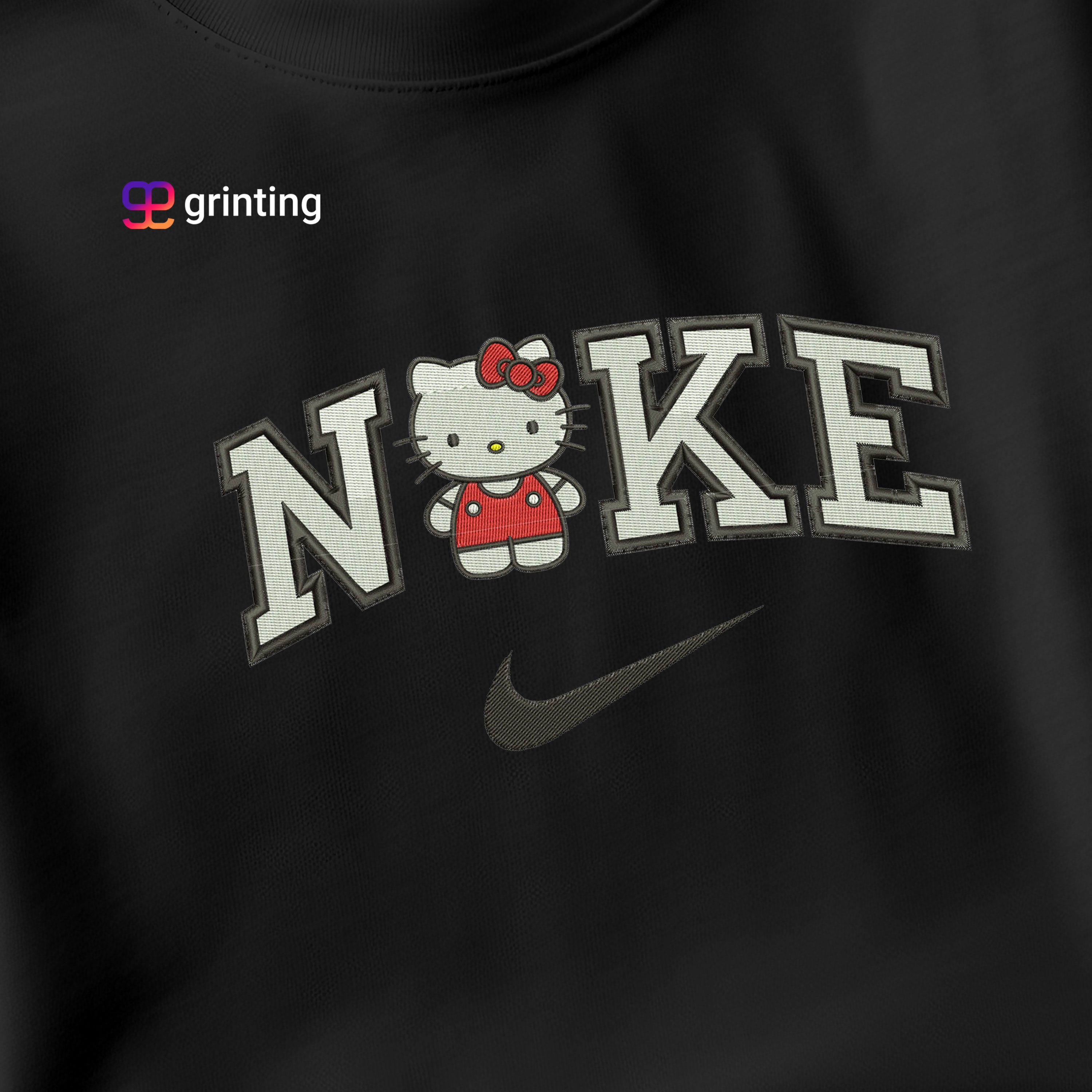 Nike Hello Kitty Red Embroidered Sweatshirt & Shirt – Premium Comfort and Style