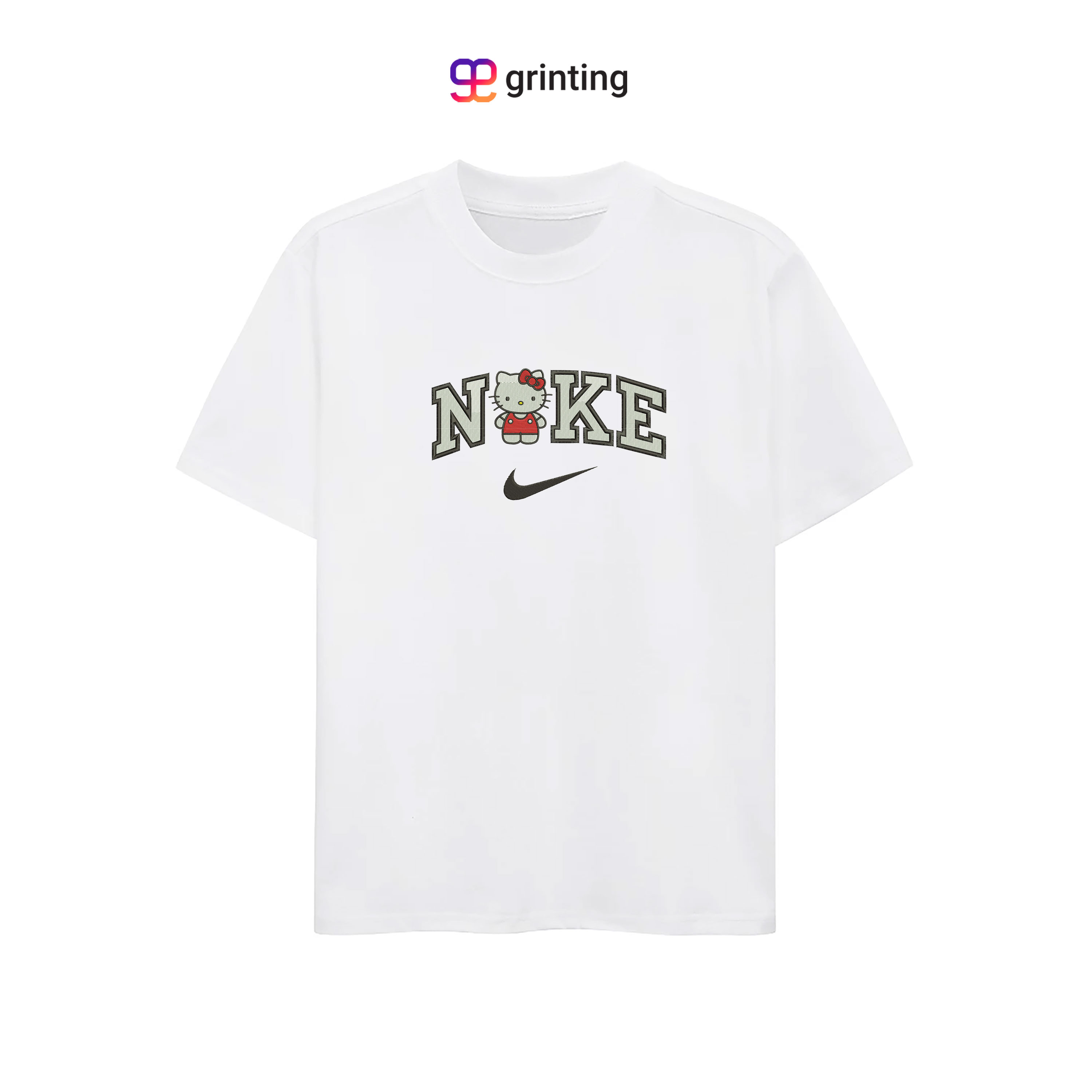 Nike Hello Kitty Red Embroidered Sweatshirt & Shirt – Premium Comfort and Style