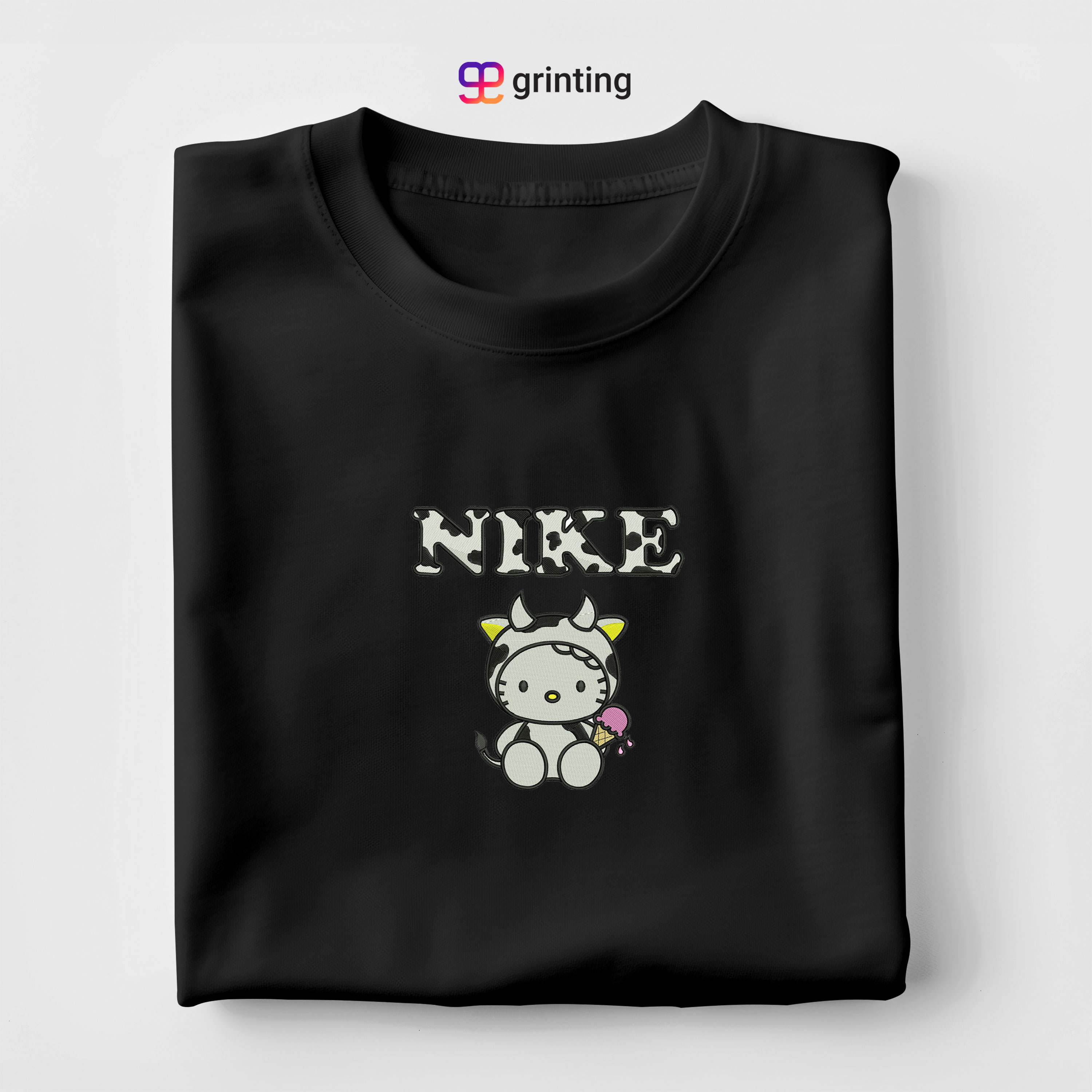 Nike Hello Cow Embroidered Sweatshirt & Shirt – Premium Comfort and Style