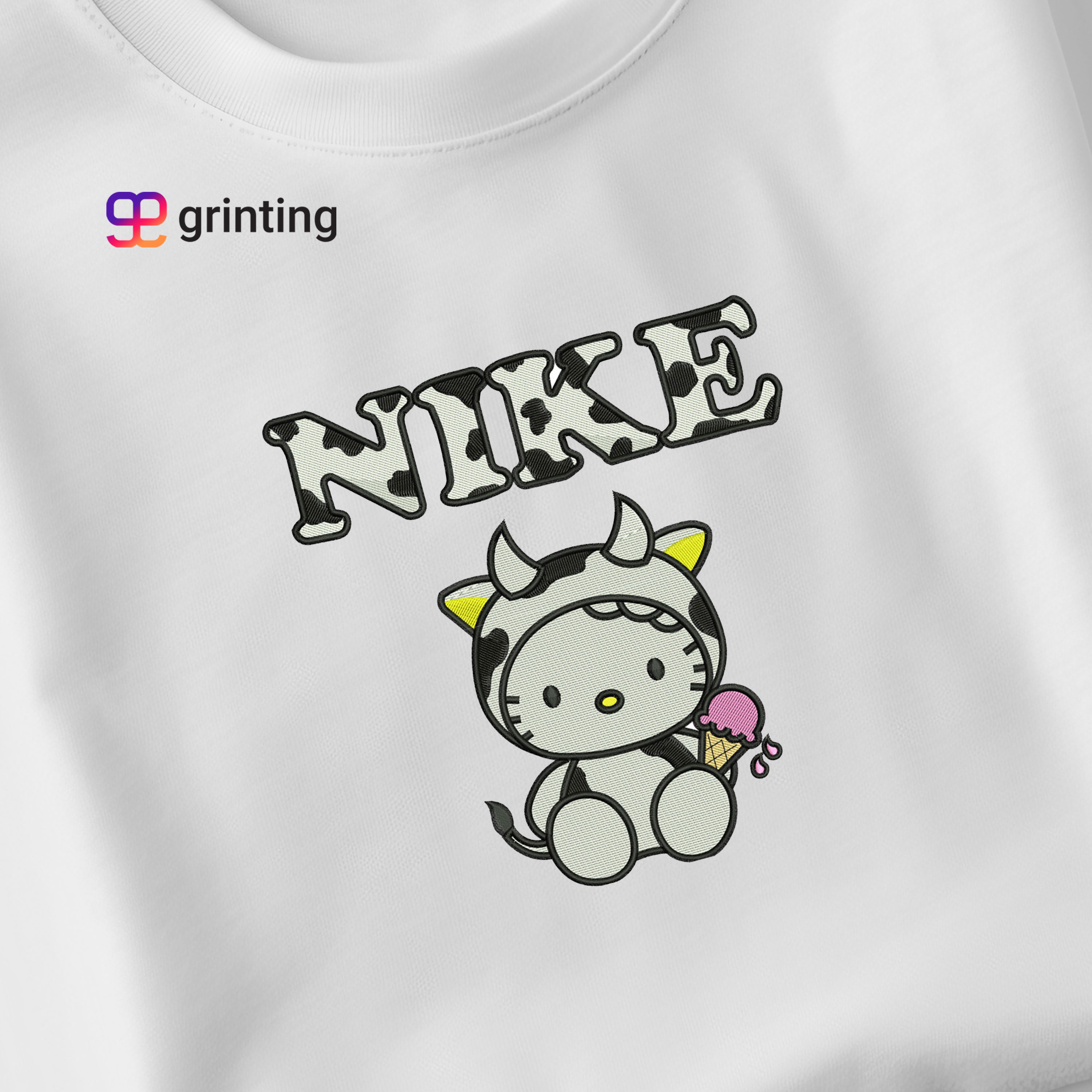 Nike Hello Cow Embroidered Sweatshirt & Shirt – Premium Comfort and Style