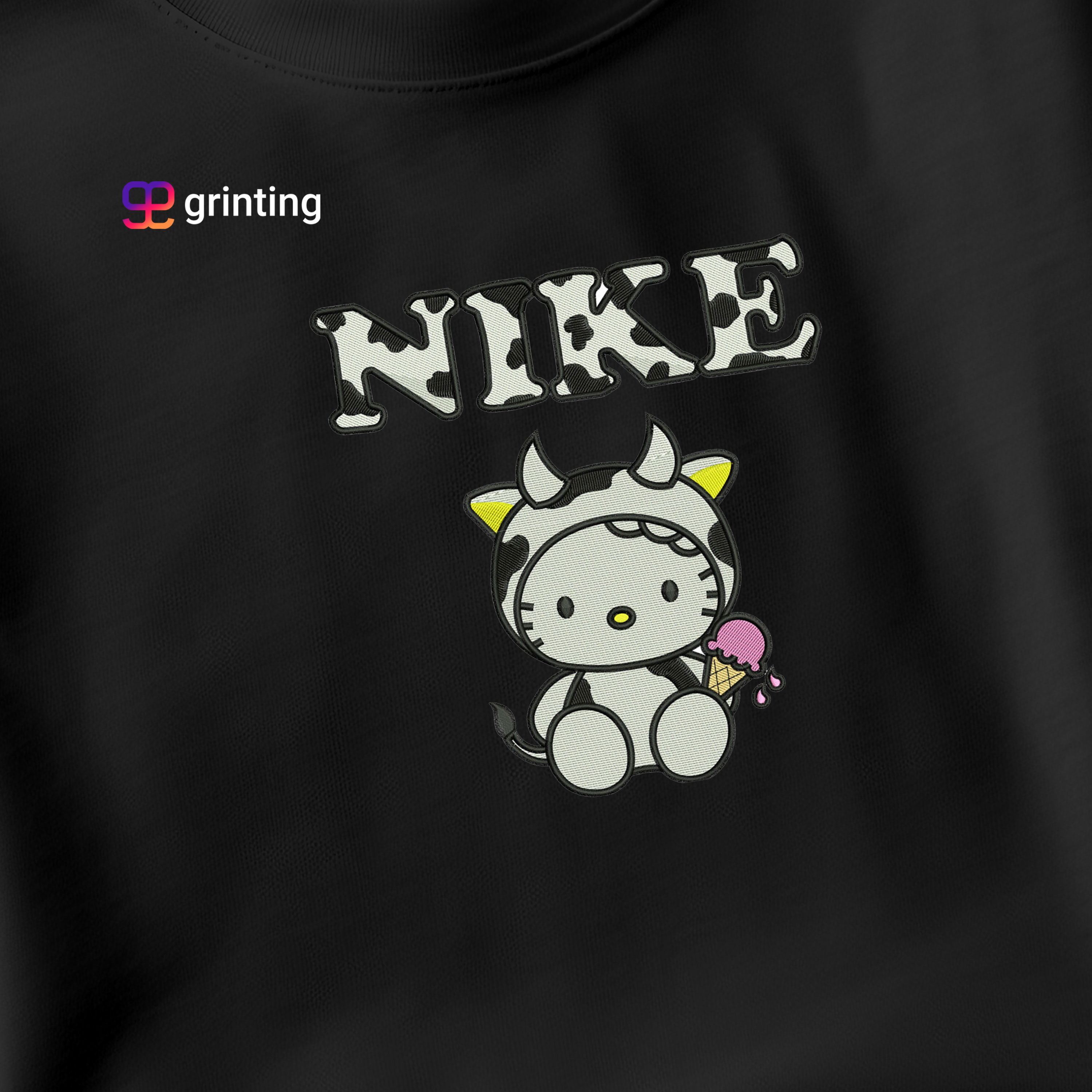 Nike Hello Cow Embroidered Sweatshirt & Shirt – Premium Comfort and Style