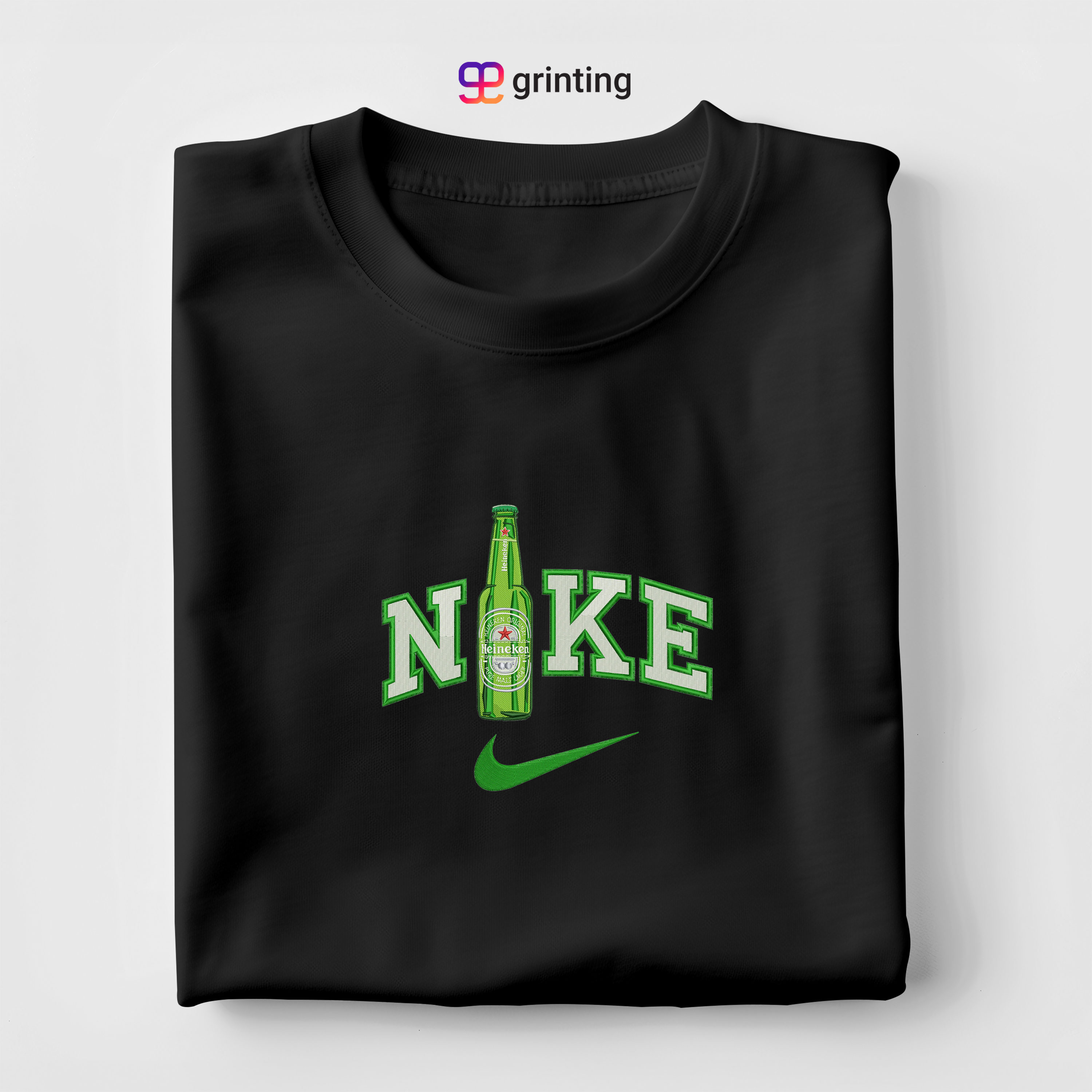 Nike Heinkein Bottle Embroidered Sweatshirt & Shirt – Premium Comfort and Style