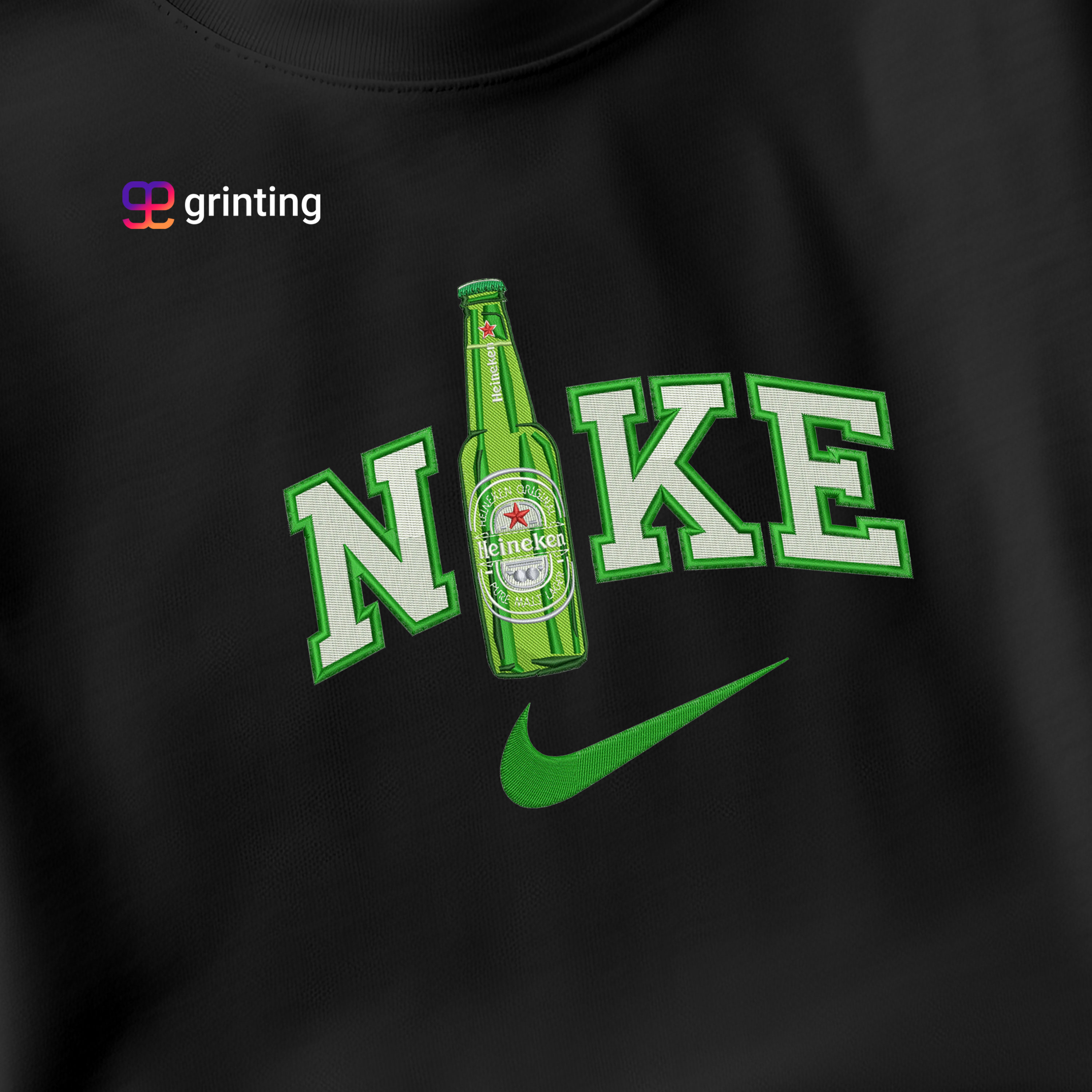 Nike Heinkein Bottle Embroidered Sweatshirt & Shirt – Premium Comfort and Style