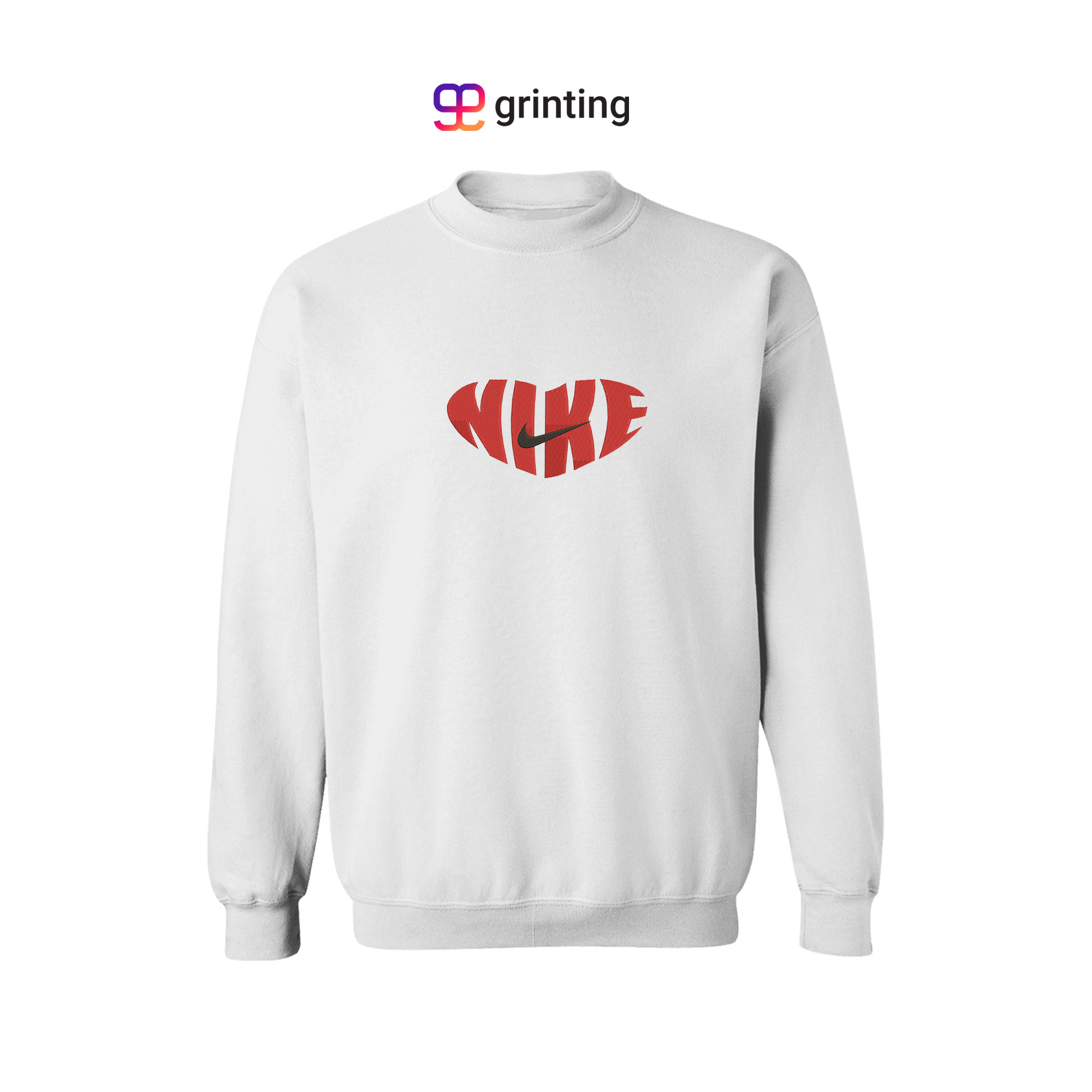 Nike Heart Swoosh Embroidered Sweatshirt & Shirt – Premium Comfort and Style