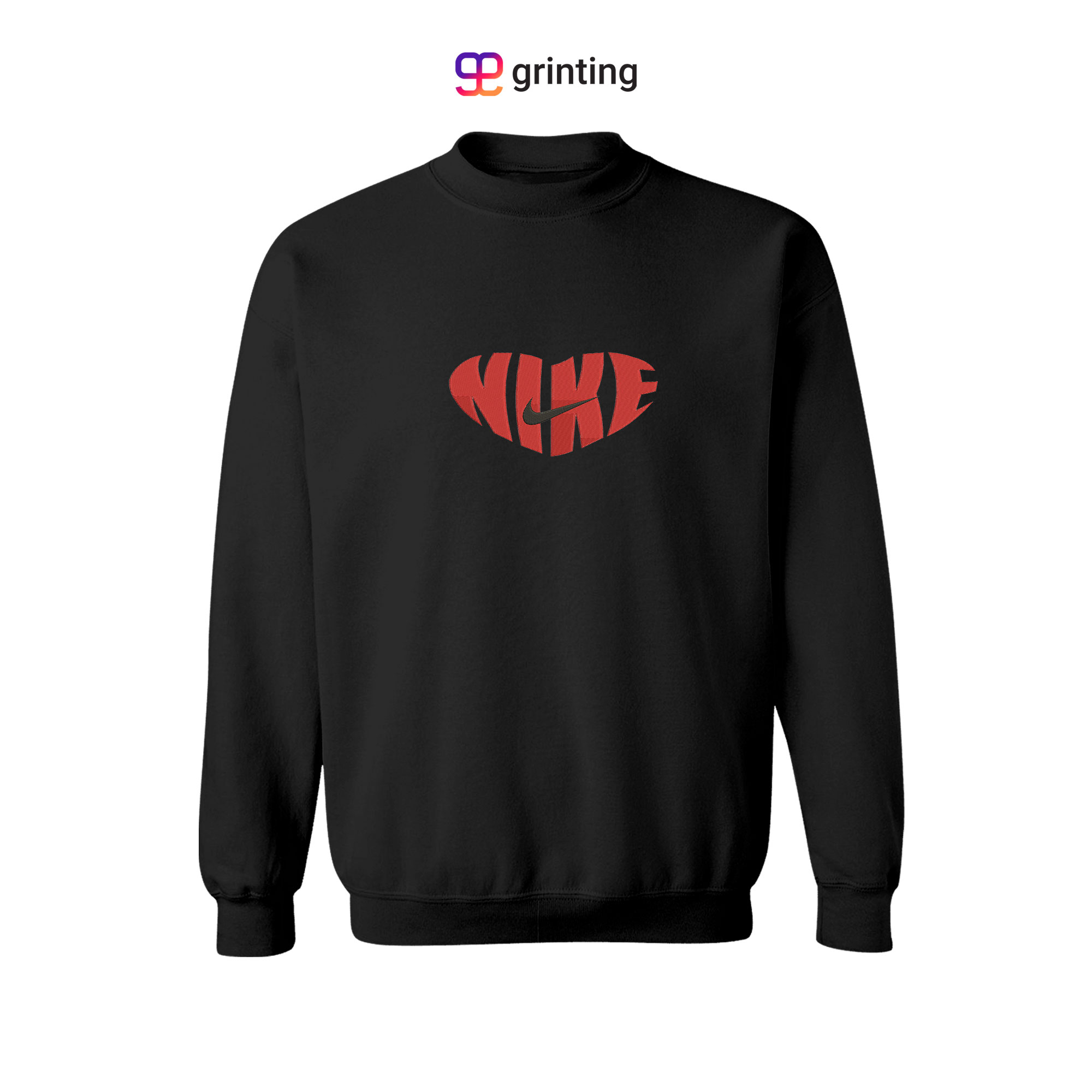 Nike Heart Swoosh Embroidered Sweatshirt & Shirt – Premium Comfort and Style