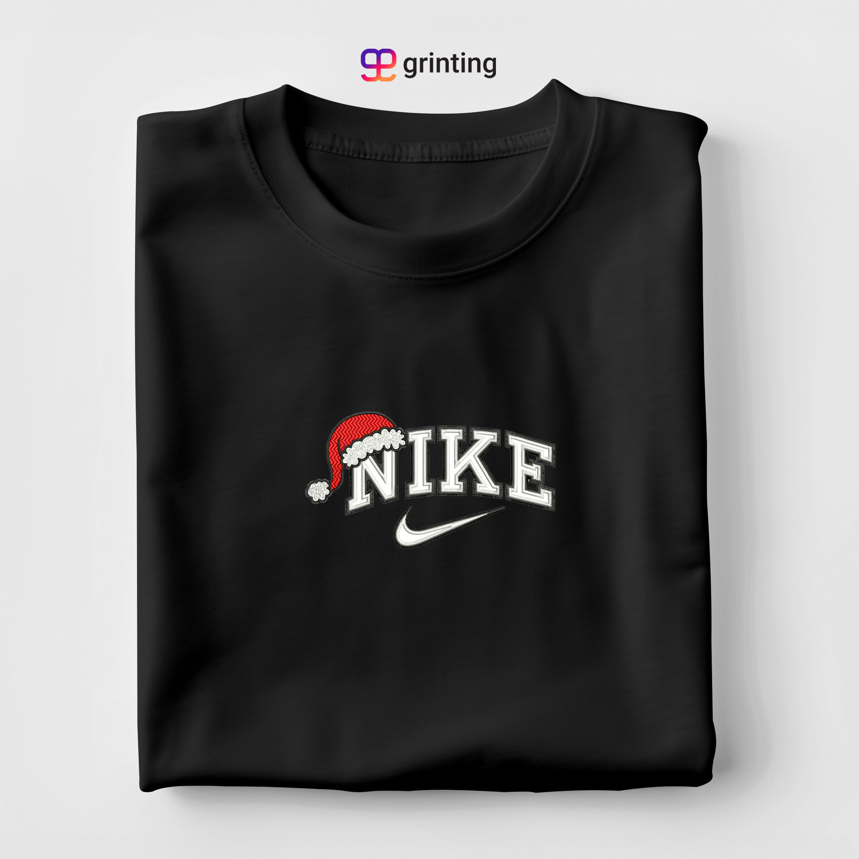 Nike Hat Santa Embroidered Sweatshirt & Shirt – Premium Comfort and Style