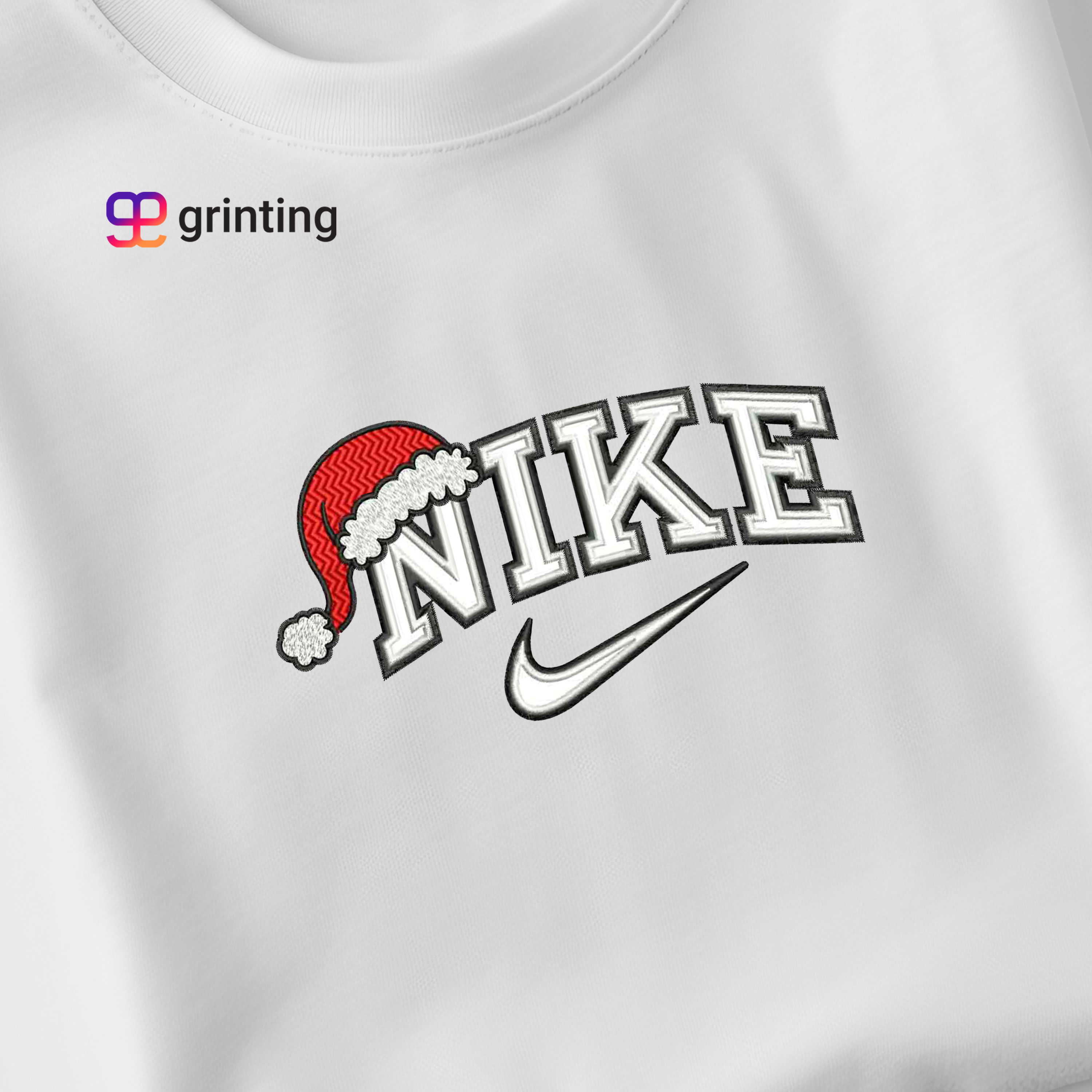 Nike Hat Santa Embroidered Sweatshirt & Shirt – Premium Comfort and Style