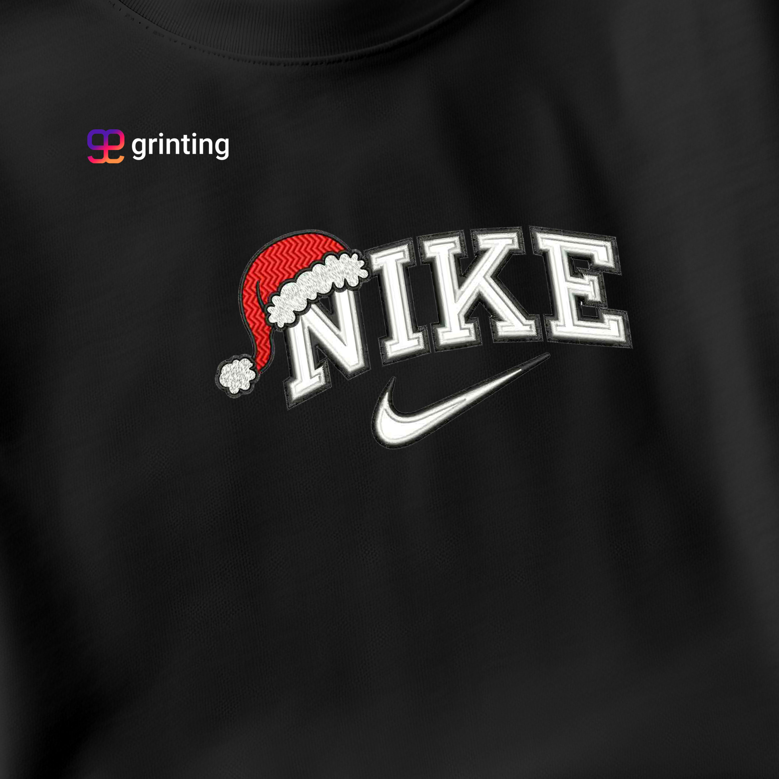 Nike Hat Santa Embroidered Sweatshirt & Shirt – Premium Comfort and Style