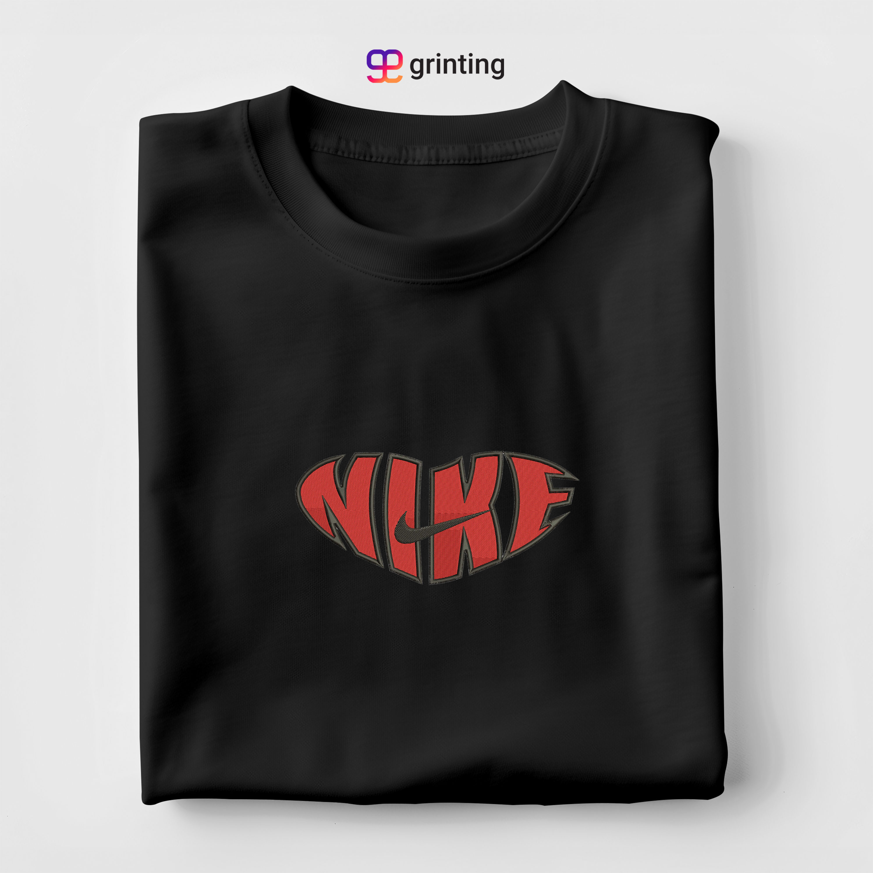 Nike Heart Satin Embroidered Sweatshirt & Shirt – Premium Comfort and Style