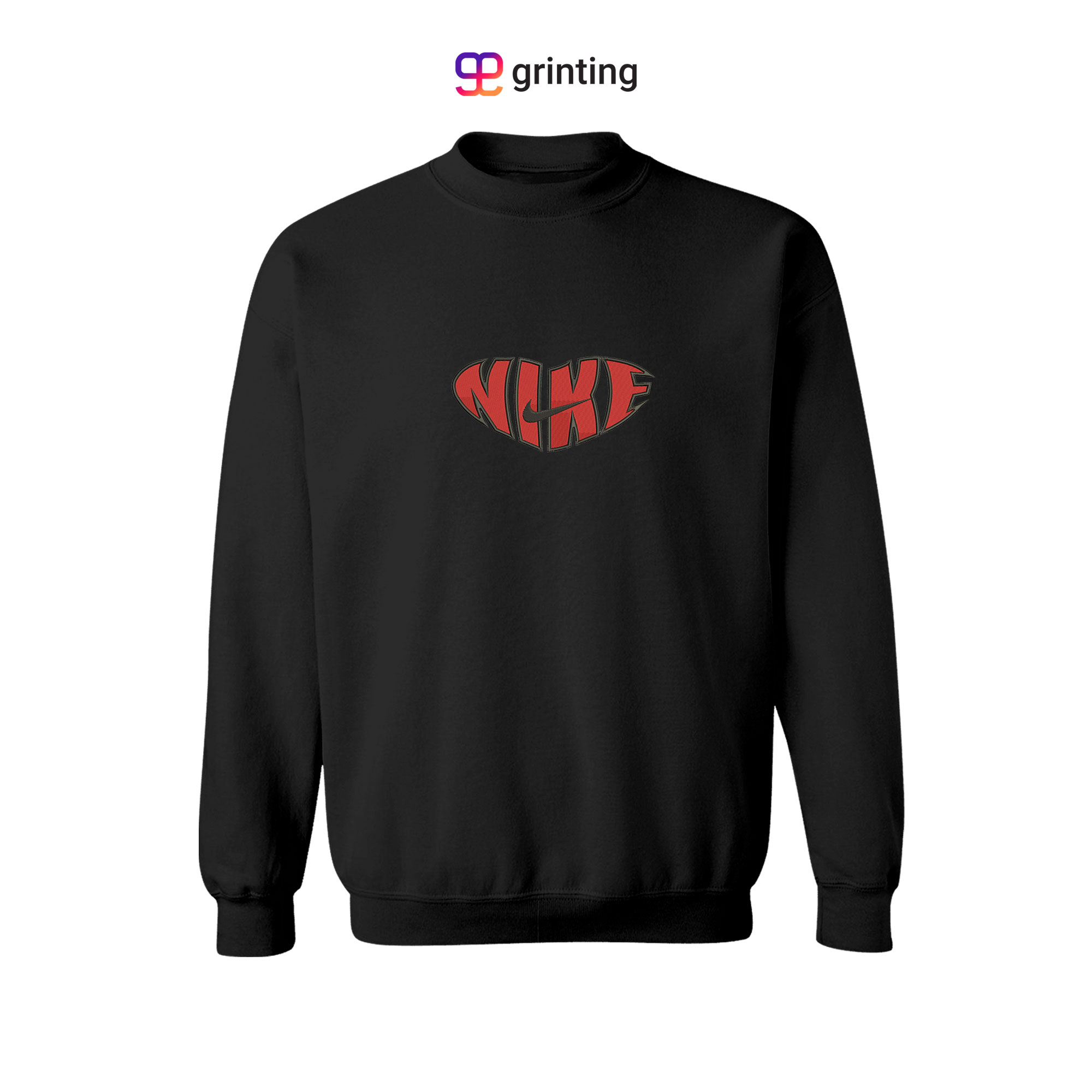 Nike Heart Satin Embroidered Sweatshirt & Shirt – Premium Comfort and Style