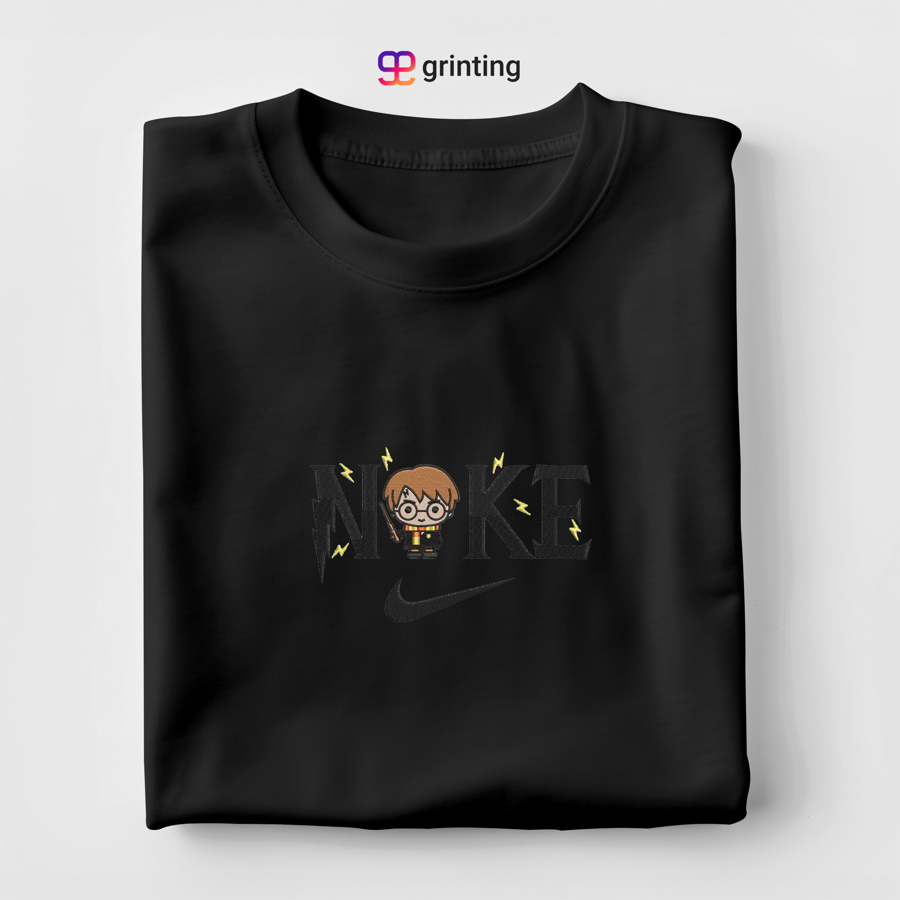 Nike Harry Potter Chibi Embroidered Sweatshirt & Shirt – Premium Comfort and Style