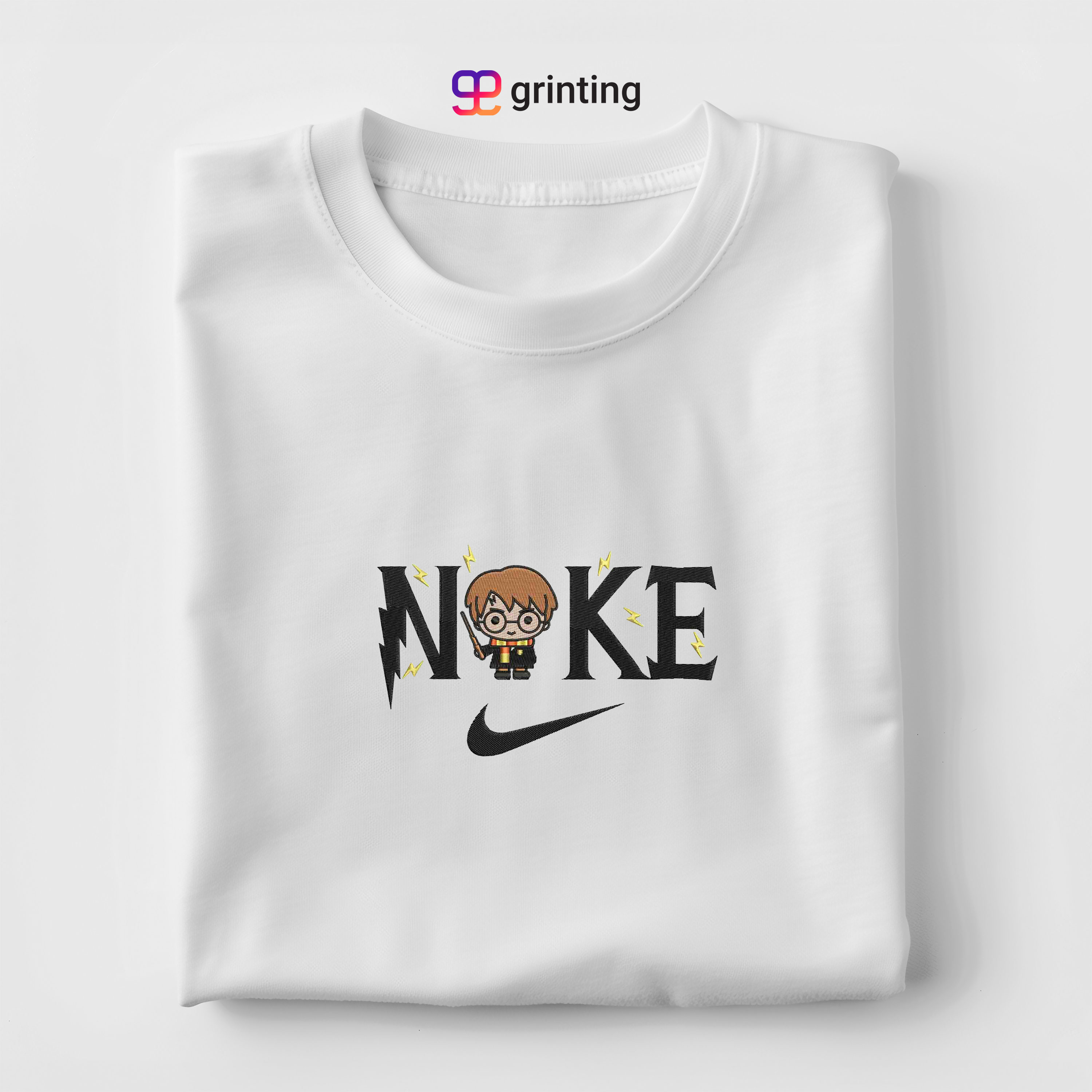 Nike Harry Potter Chibi Embroidered Sweatshirt & Shirt – Premium Comfort and Style