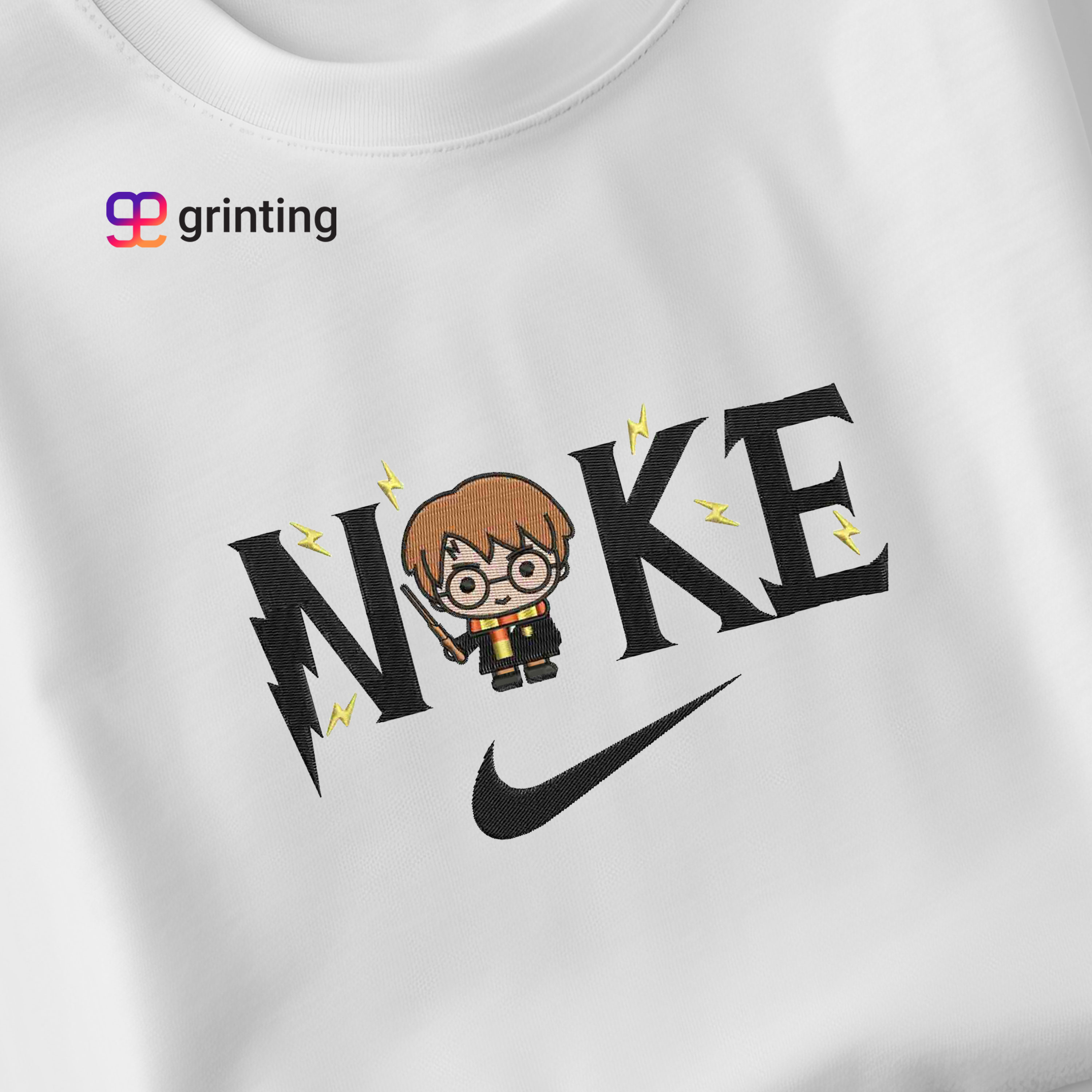 Nike Harry Potter Chibi Embroidered Sweatshirt & Shirt – Premium Comfort and Style