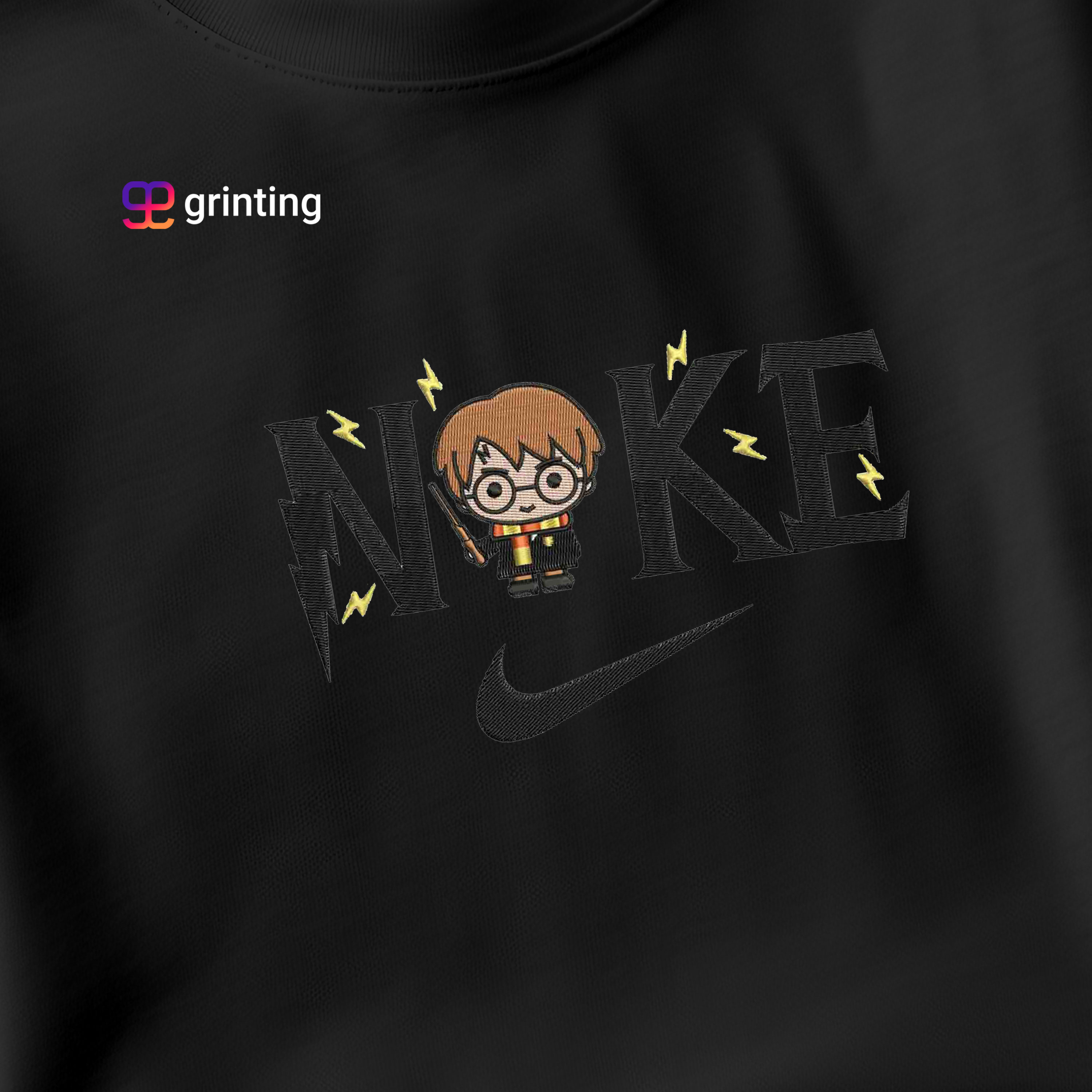 Nike Harry Potter Chibi Embroidered Sweatshirt & Shirt – Premium Comfort and Style
