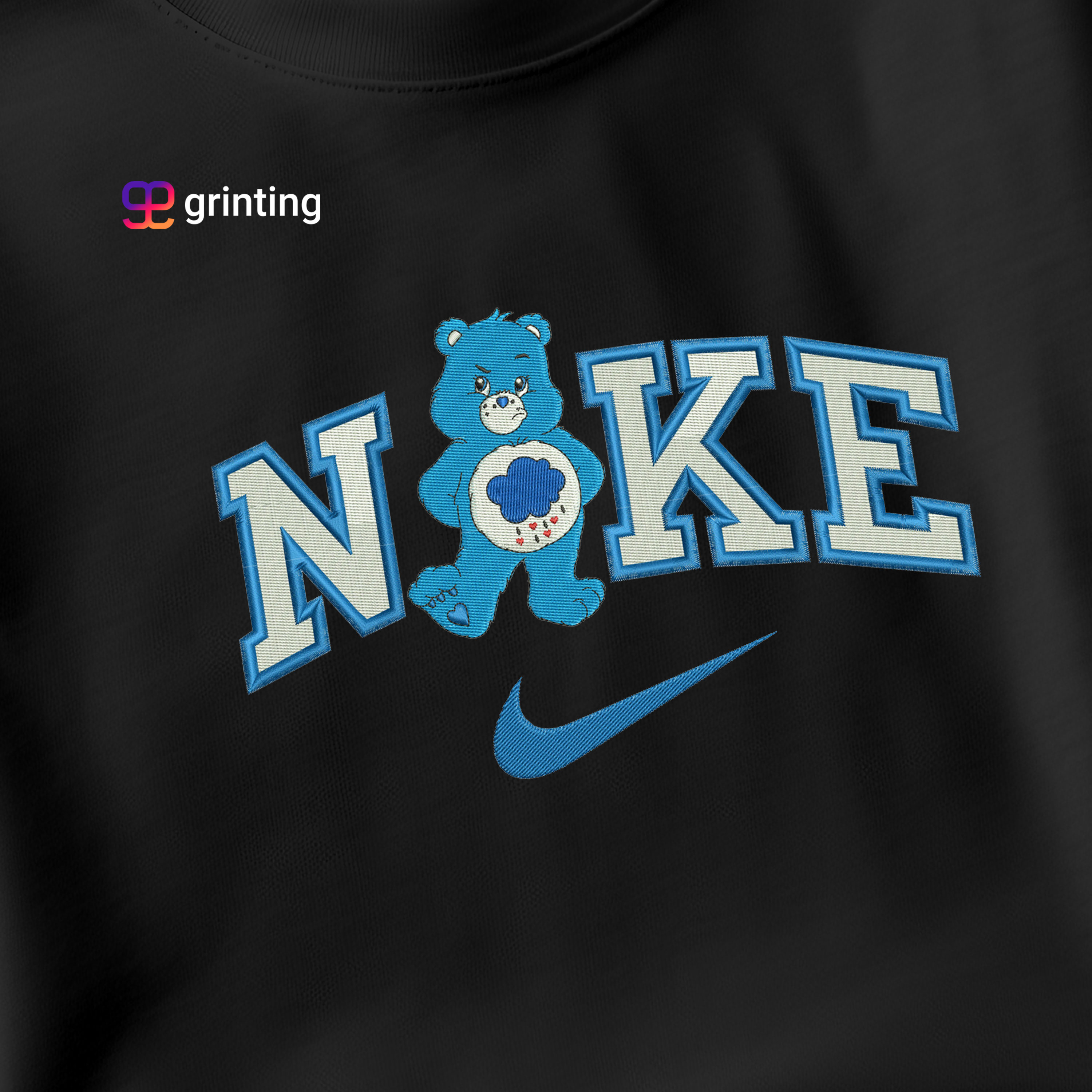 Nike Grumpy Bear Embroidered Sweatshirt & Shirt – Premium Comfort and Style