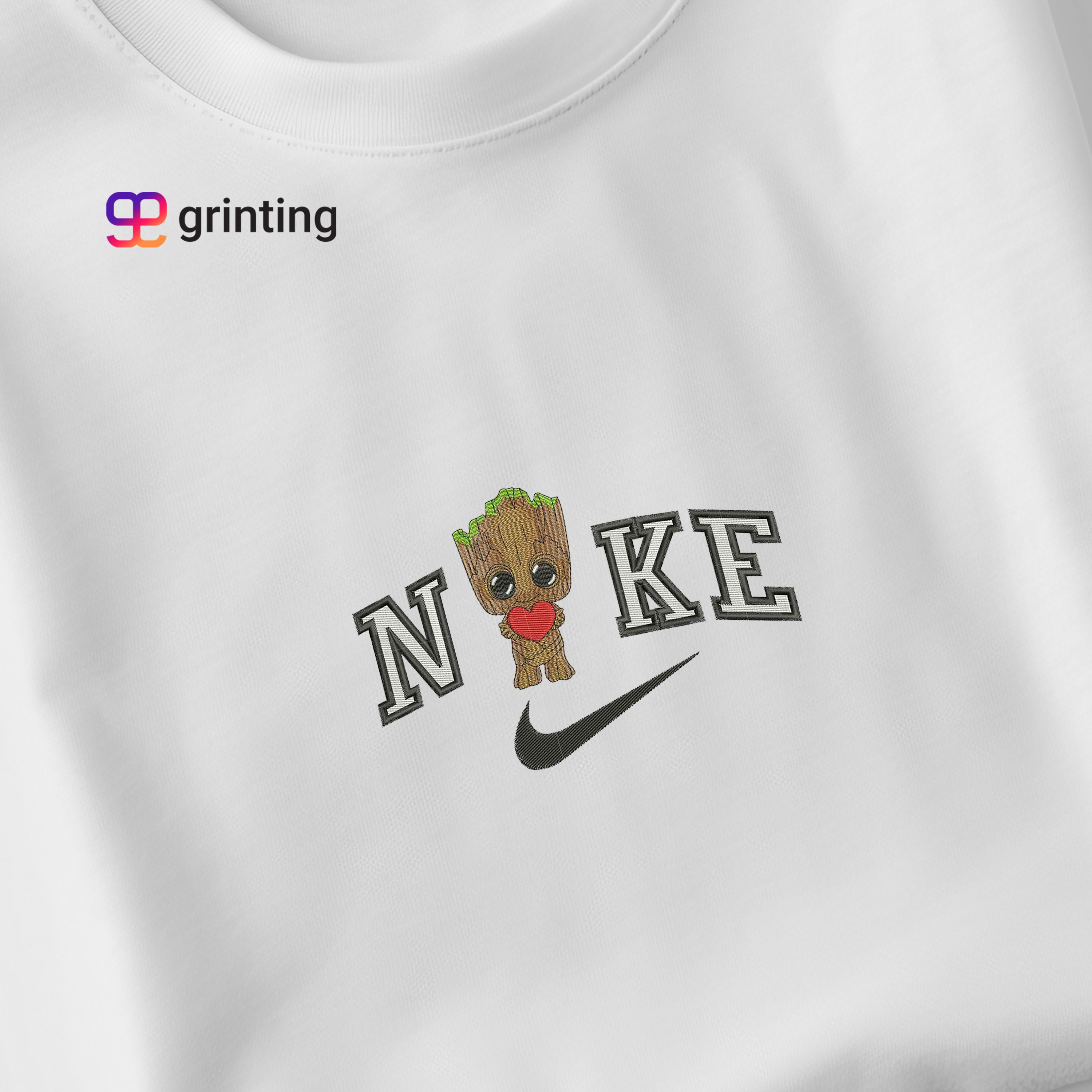 Nike Groot Heart Embroidered Sweatshirt & Shirt – Premium Comfort and Style