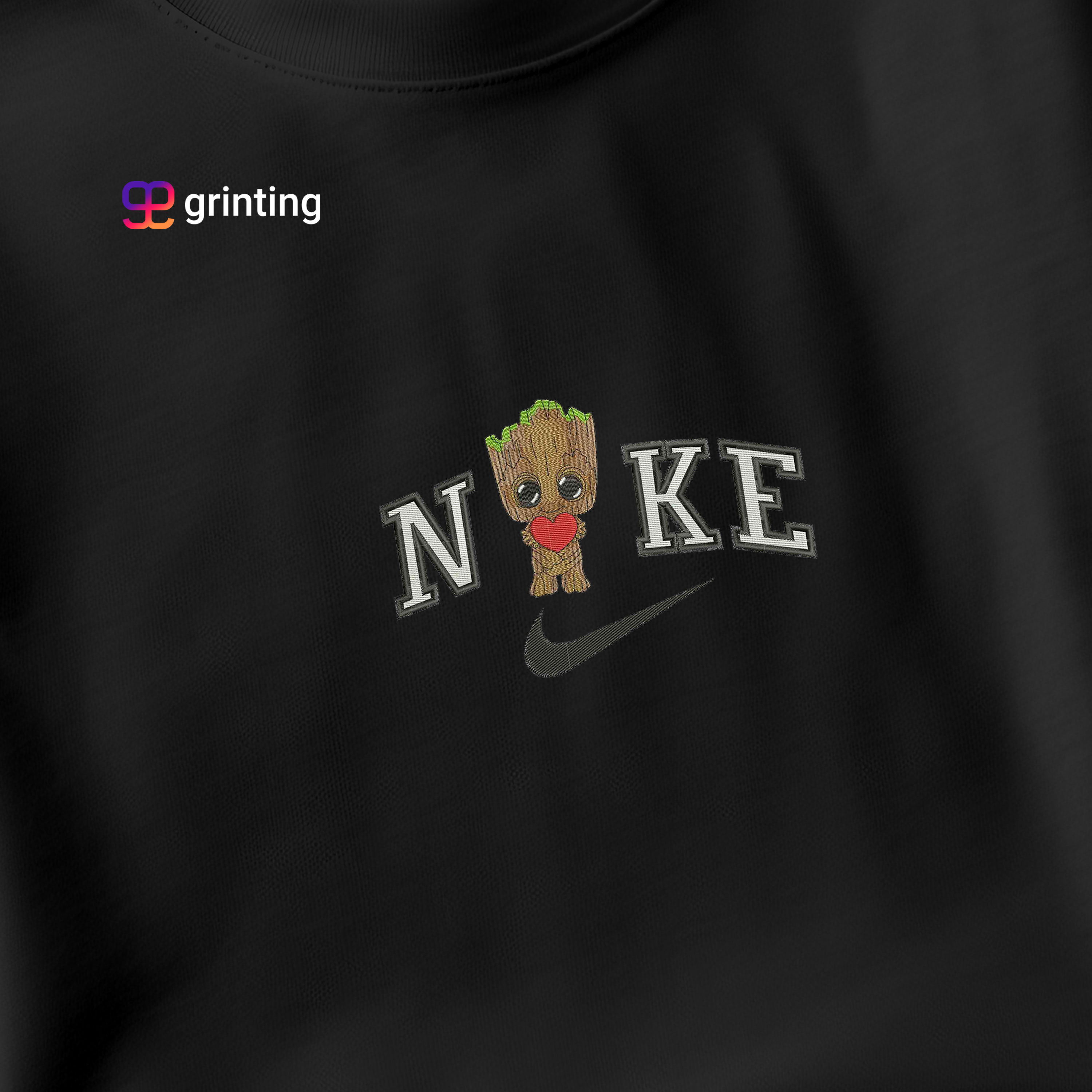 Nike Groot Heart Embroidered Sweatshirt & Shirt – Premium Comfort and Style