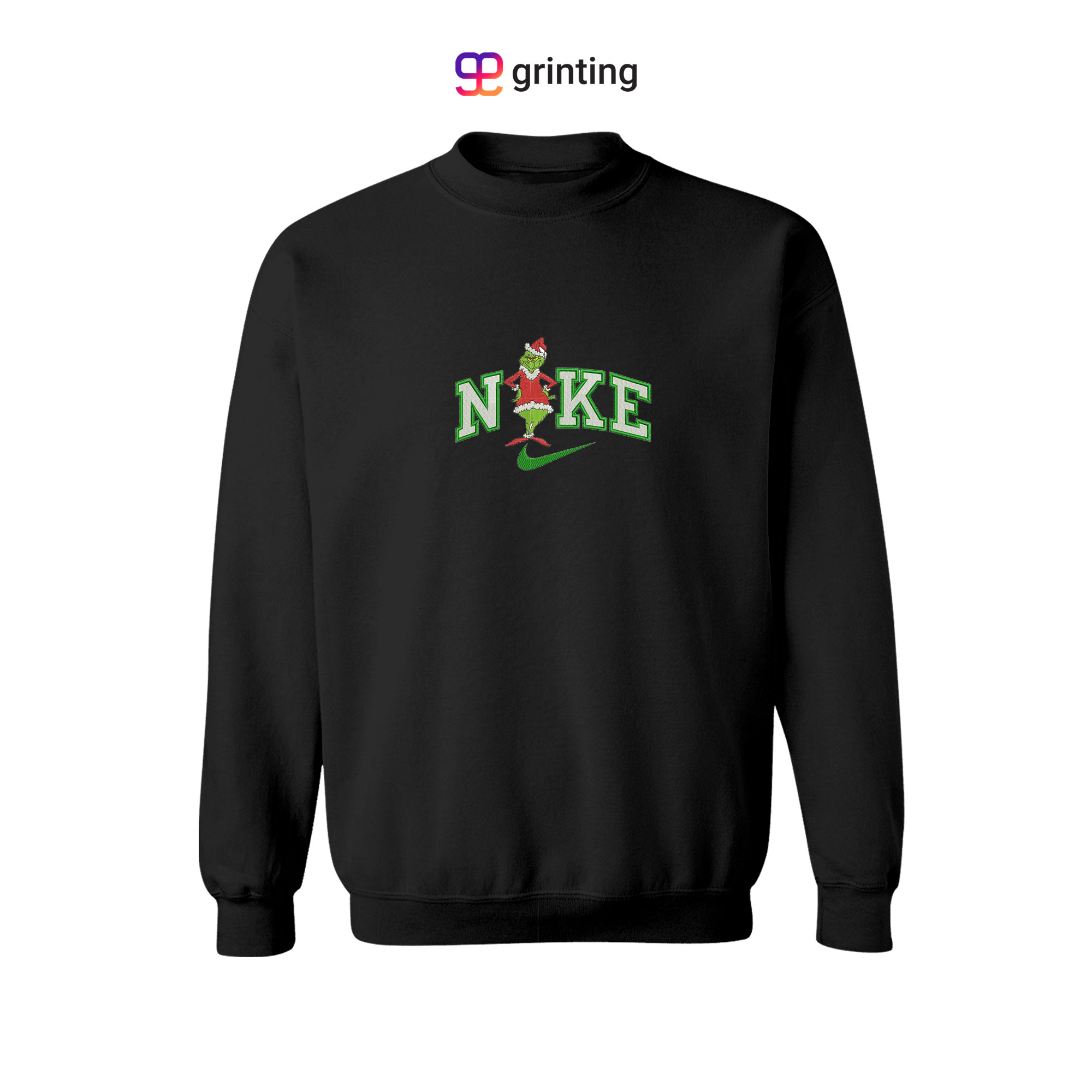 Nike Grinch Santa Embroidered Sweatshirt & Shirt – Premium Comfort and Style