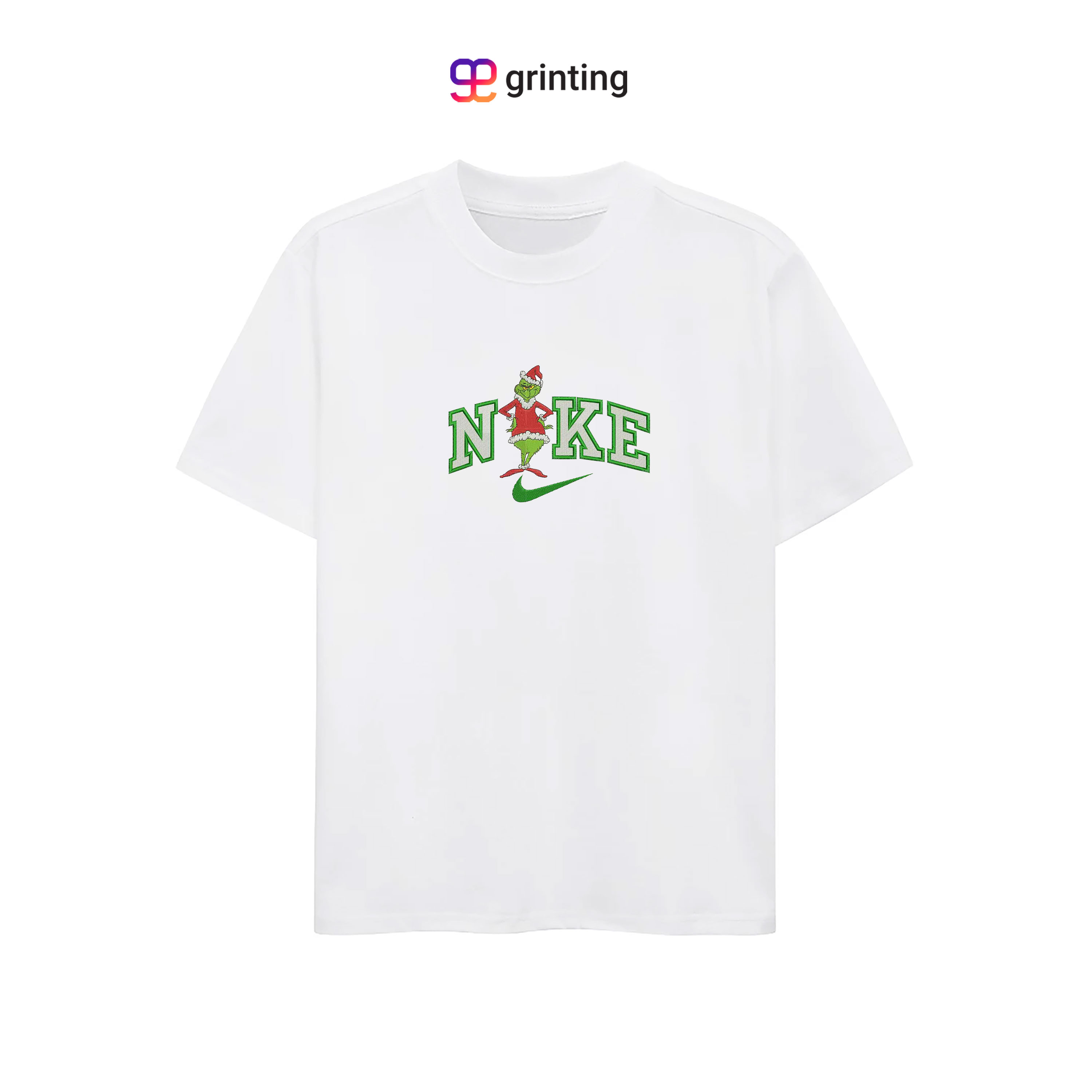 Nike Grinch Santa Embroidered Sweatshirt & Shirt – Premium Comfort and Style