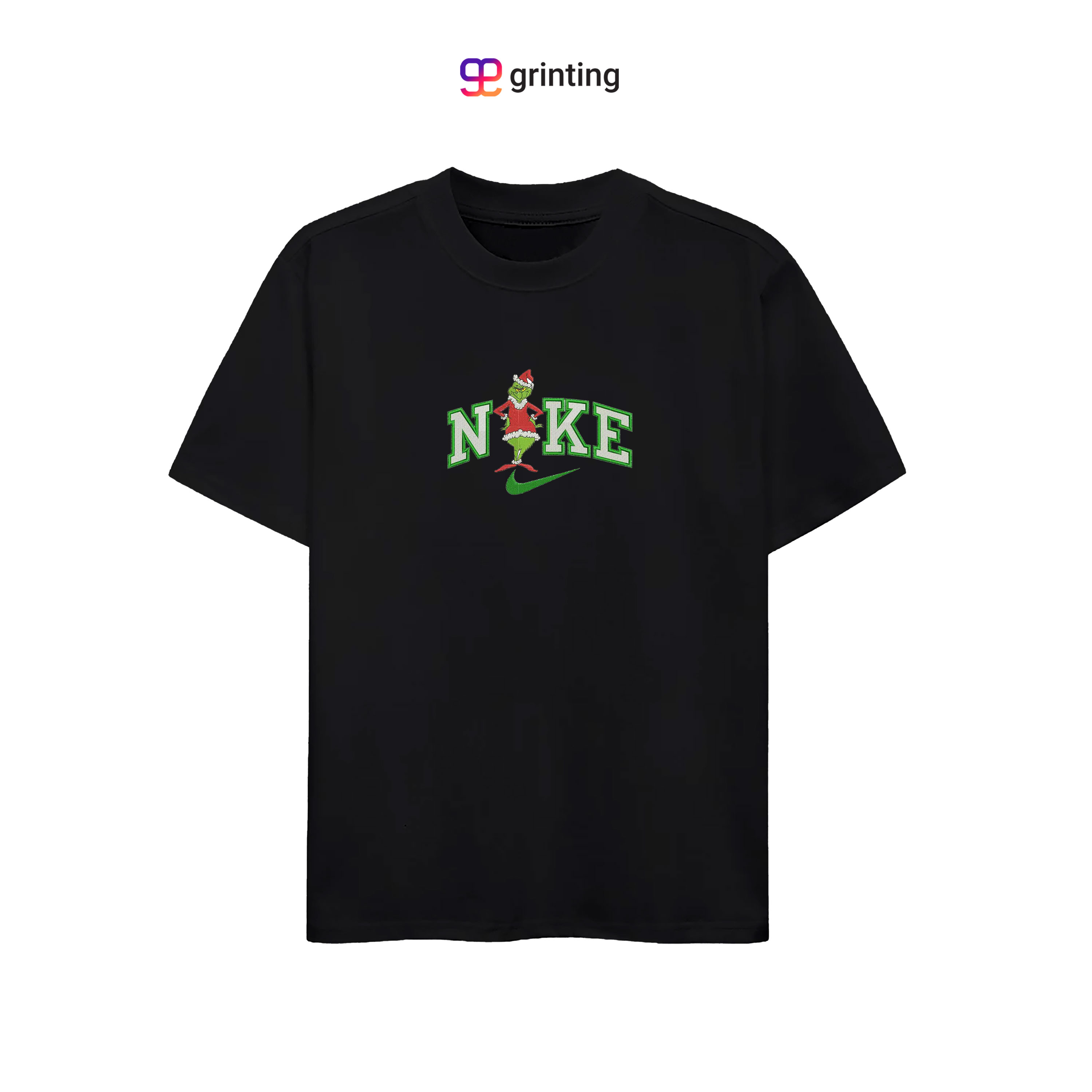Nike Grinch Santa Embroidered Sweatshirt & Shirt – Premium Comfort and Style