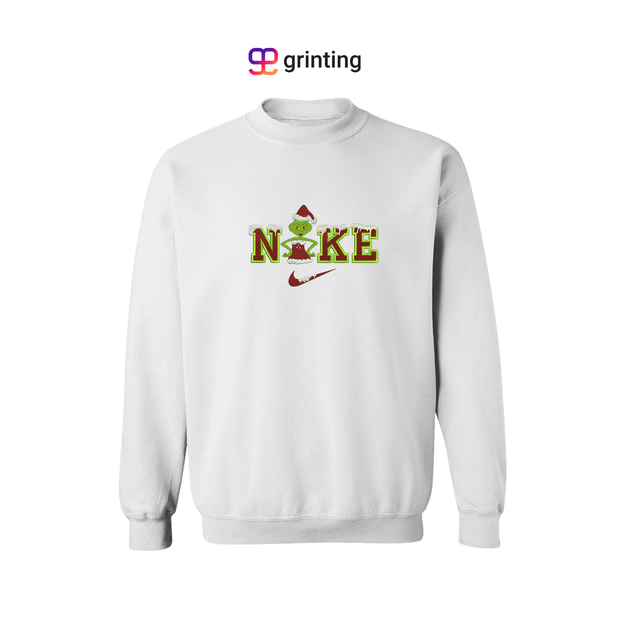Nike Grinch Santa Type 02 Embroidered Sweatshirt & Shirt – Premium Comfort and Style