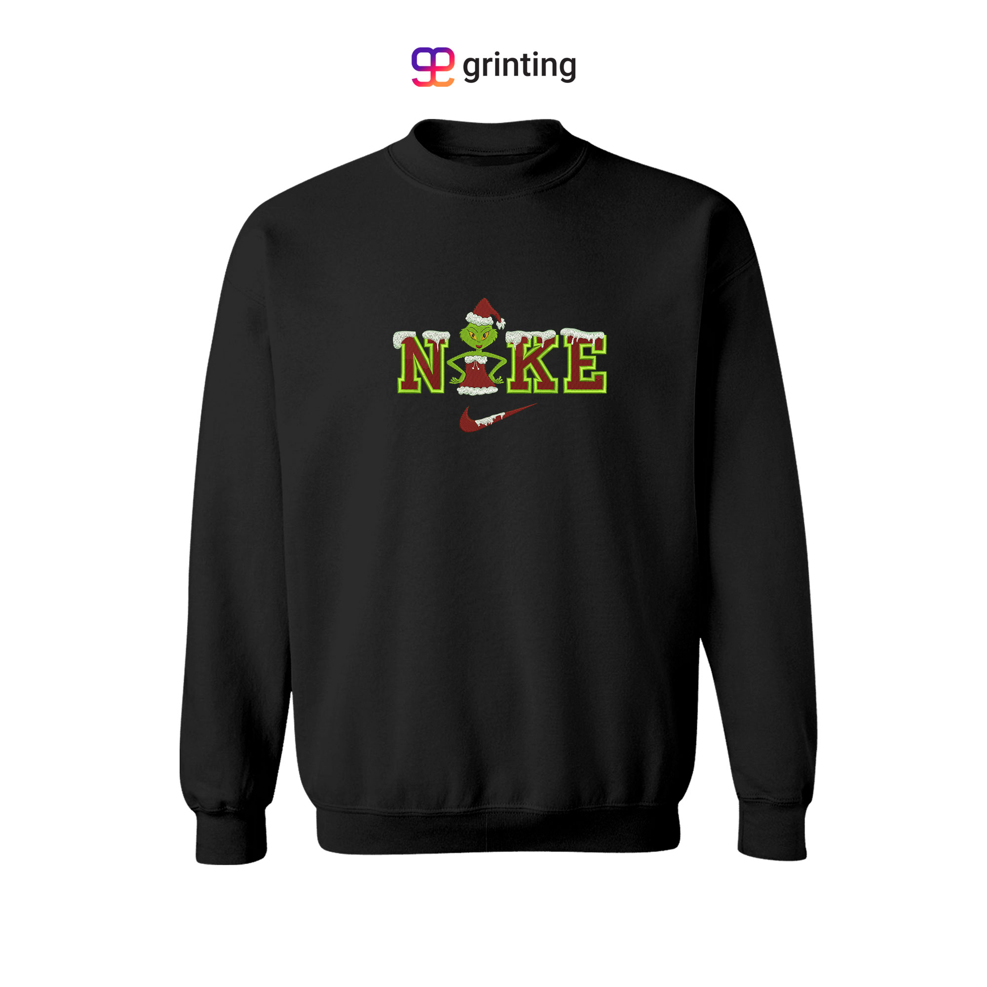 Nike Grinch Santa Type 02 Embroidered Sweatshirt & Shirt – Premium Comfort and Style
