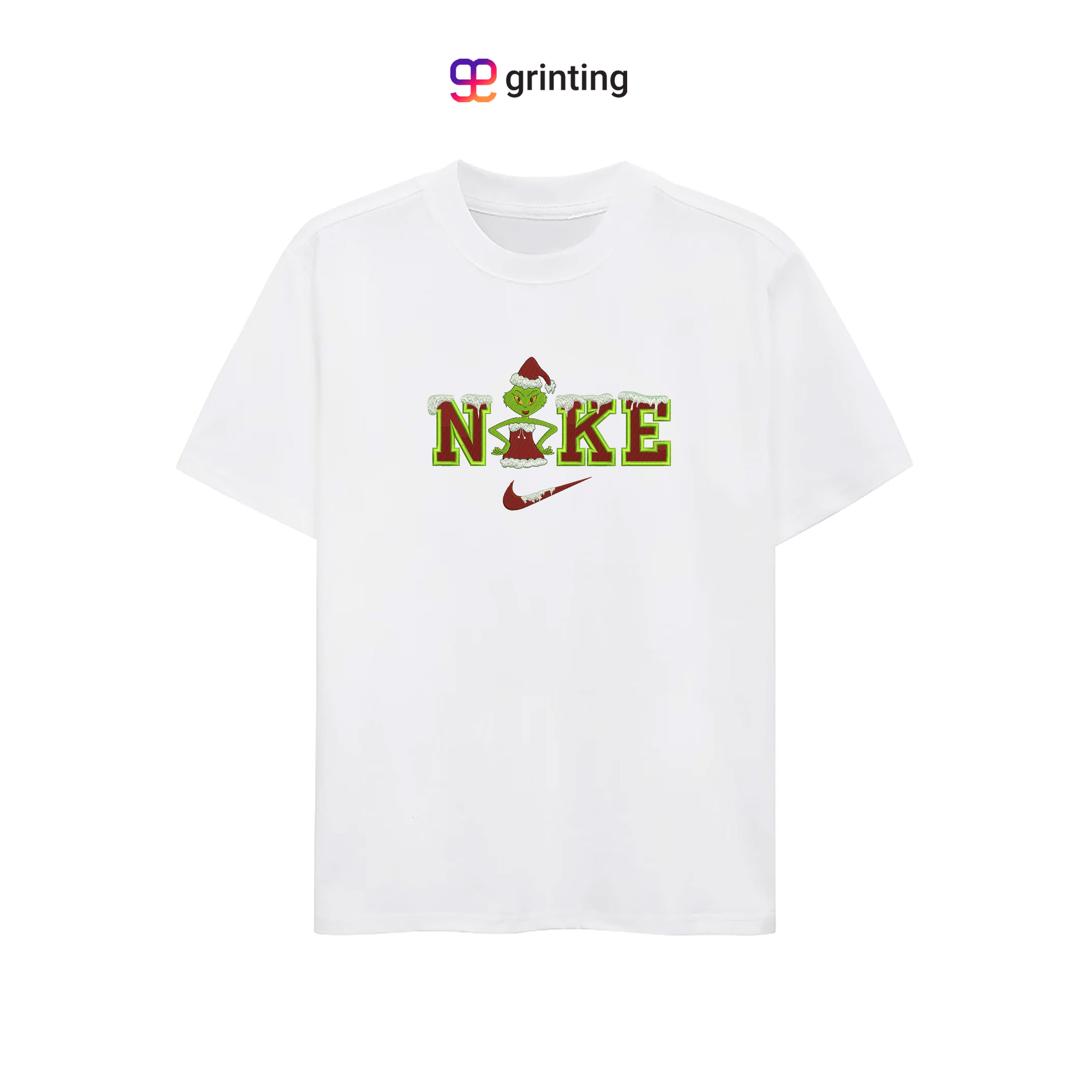 Nike Grinch Santa Type 02 Embroidered Sweatshirt & Shirt – Premium Comfort and Style