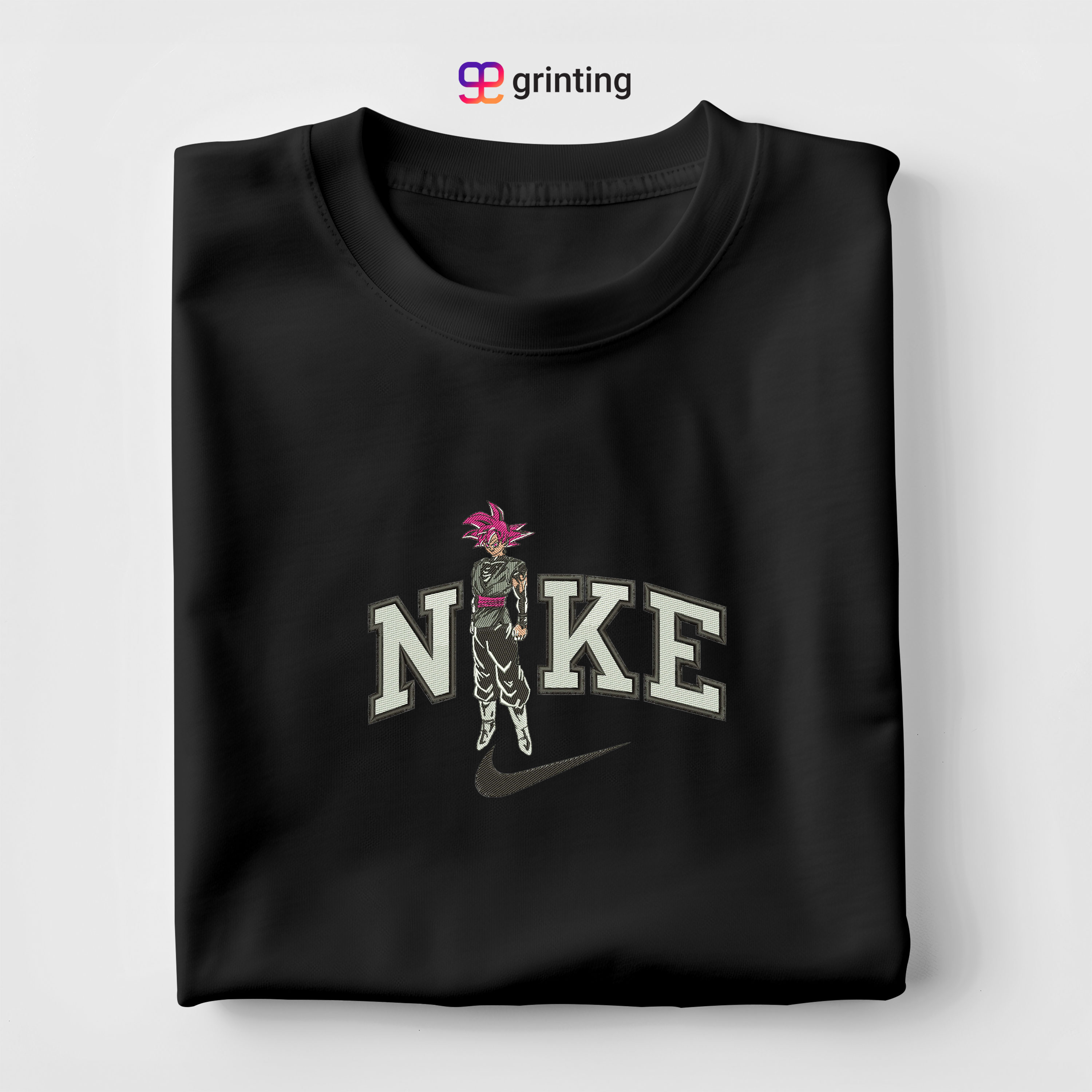 Nike Goku Black Embroidered Sweatshirt & Shirt – Premium Comfort and Style