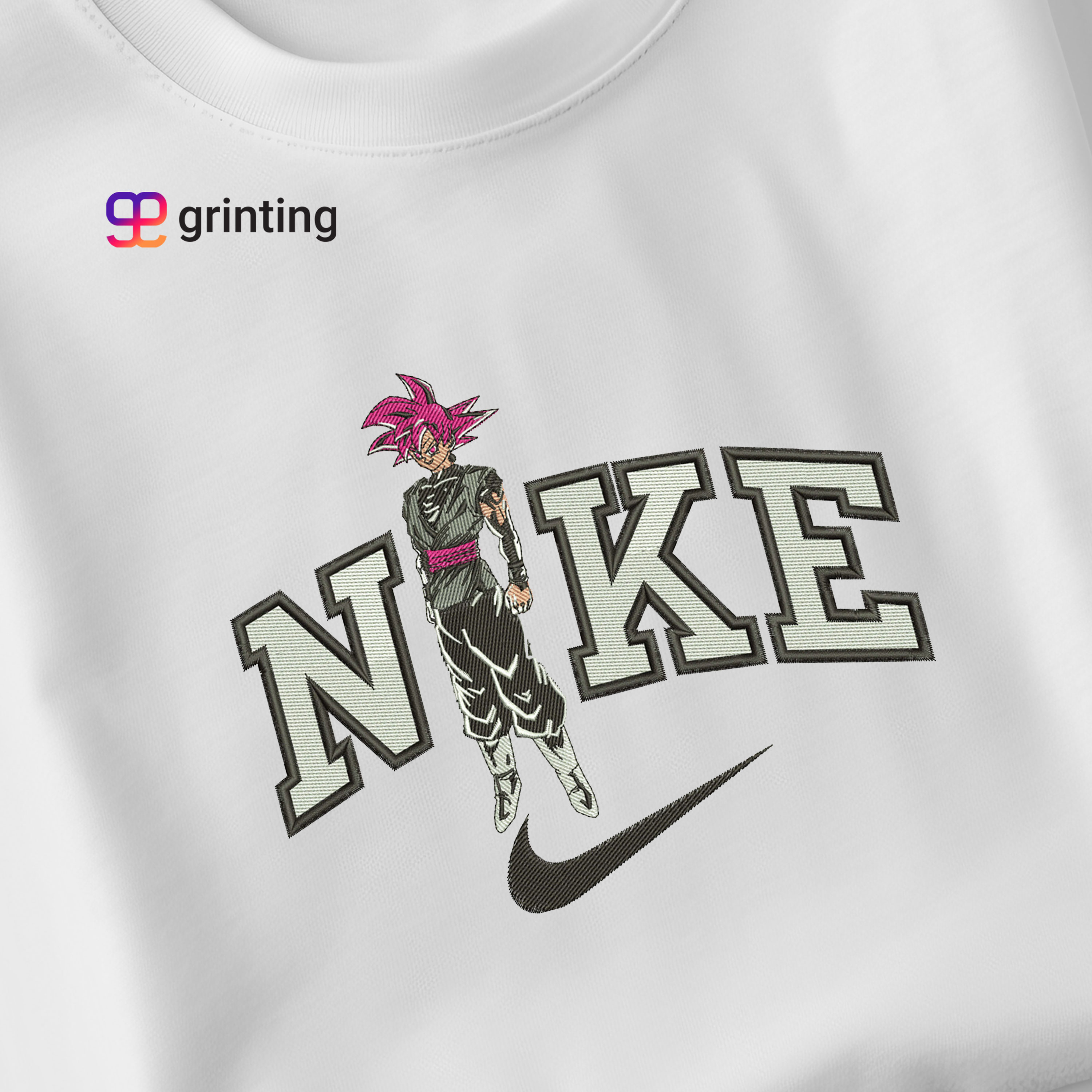 Nike Goku Black Embroidered Sweatshirt & Shirt – Premium Comfort and Style