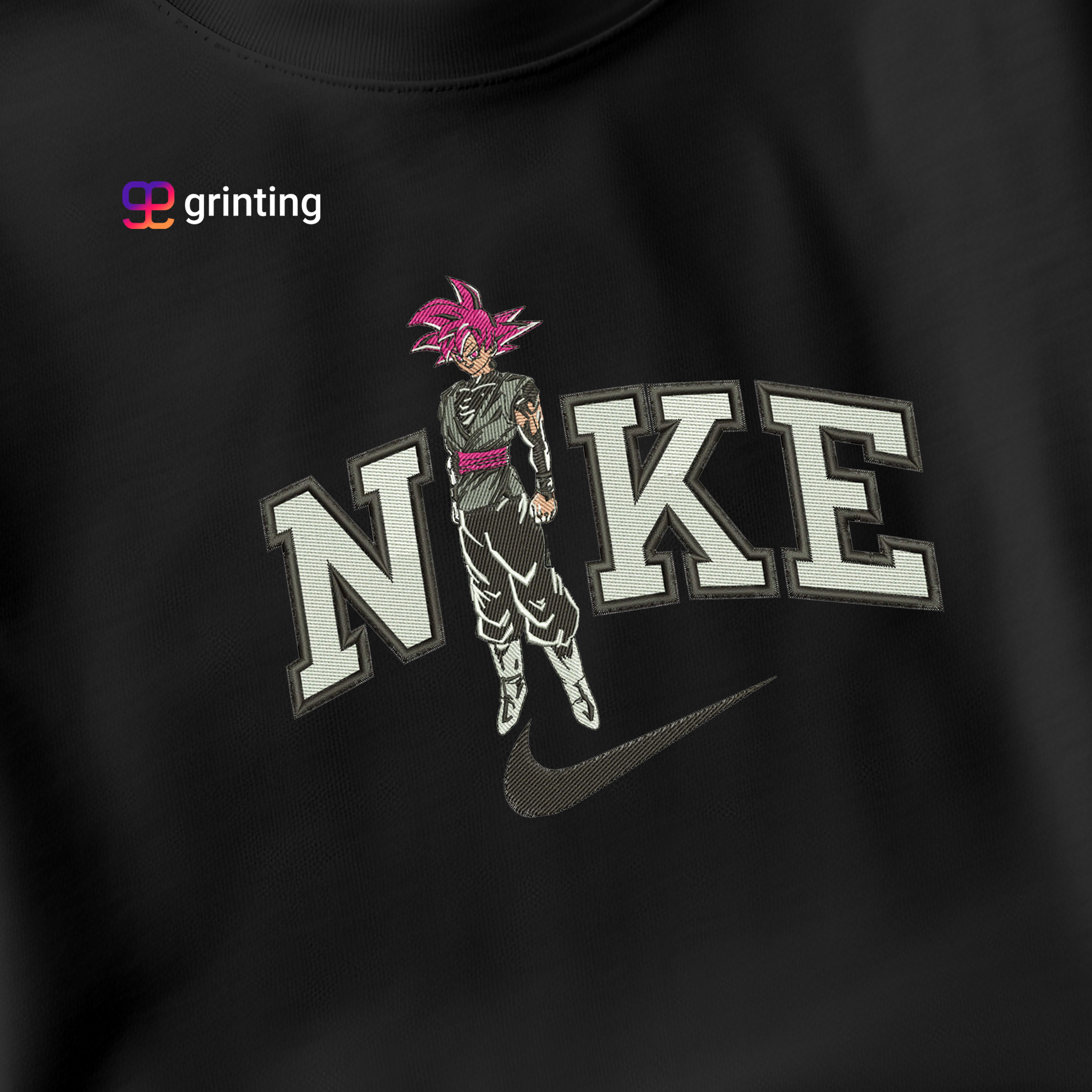 Nike Goku Black Embroidered Sweatshirt & Shirt – Premium Comfort and Style