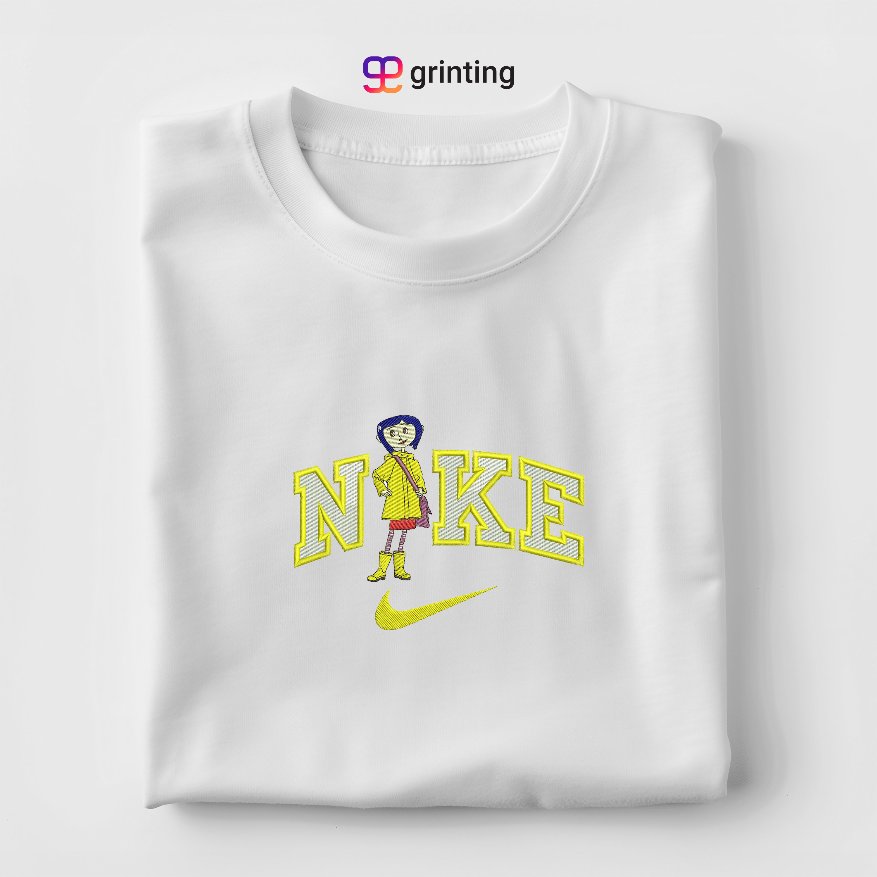Nike Girl Anime Embroidered Sweatshirt & Shirt – Premium Comfort and Style