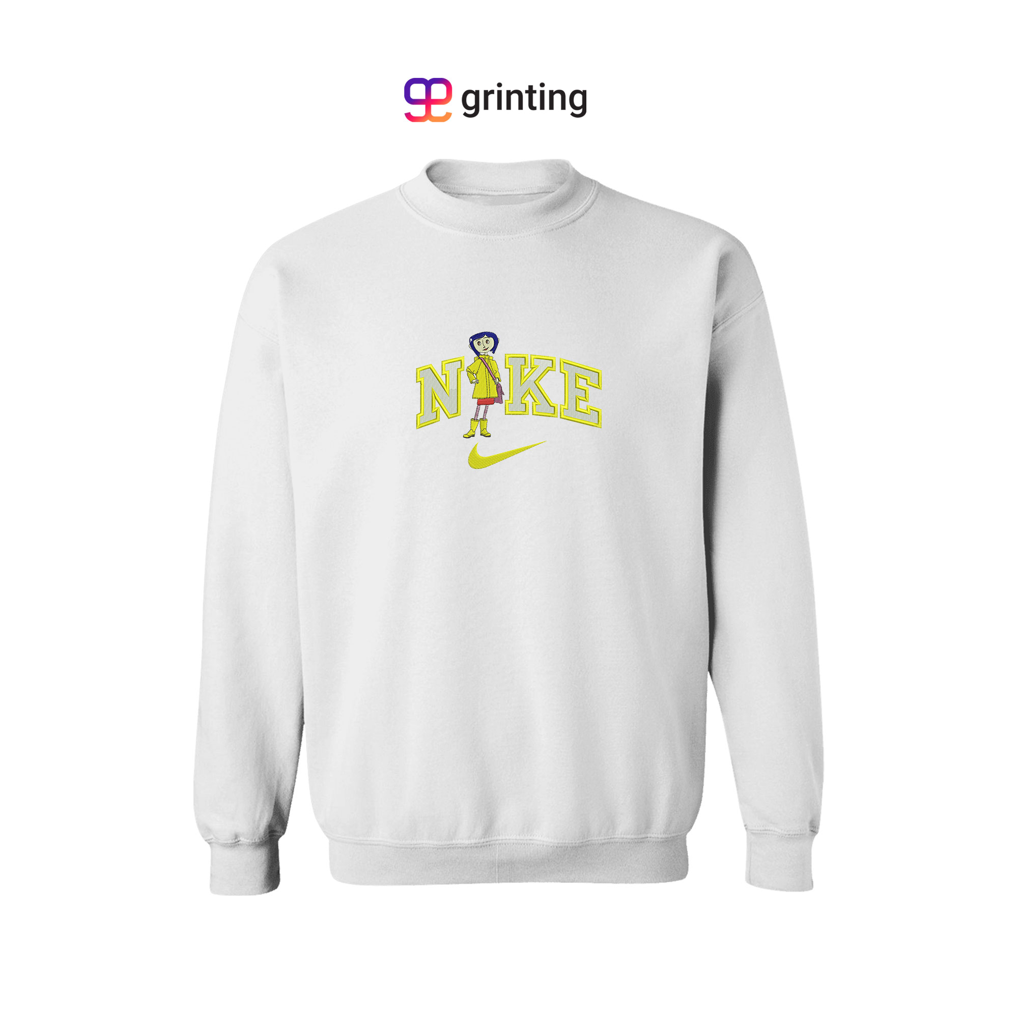 Nike Girl Anime Embroidered Sweatshirt & Shirt – Premium Comfort and Style
