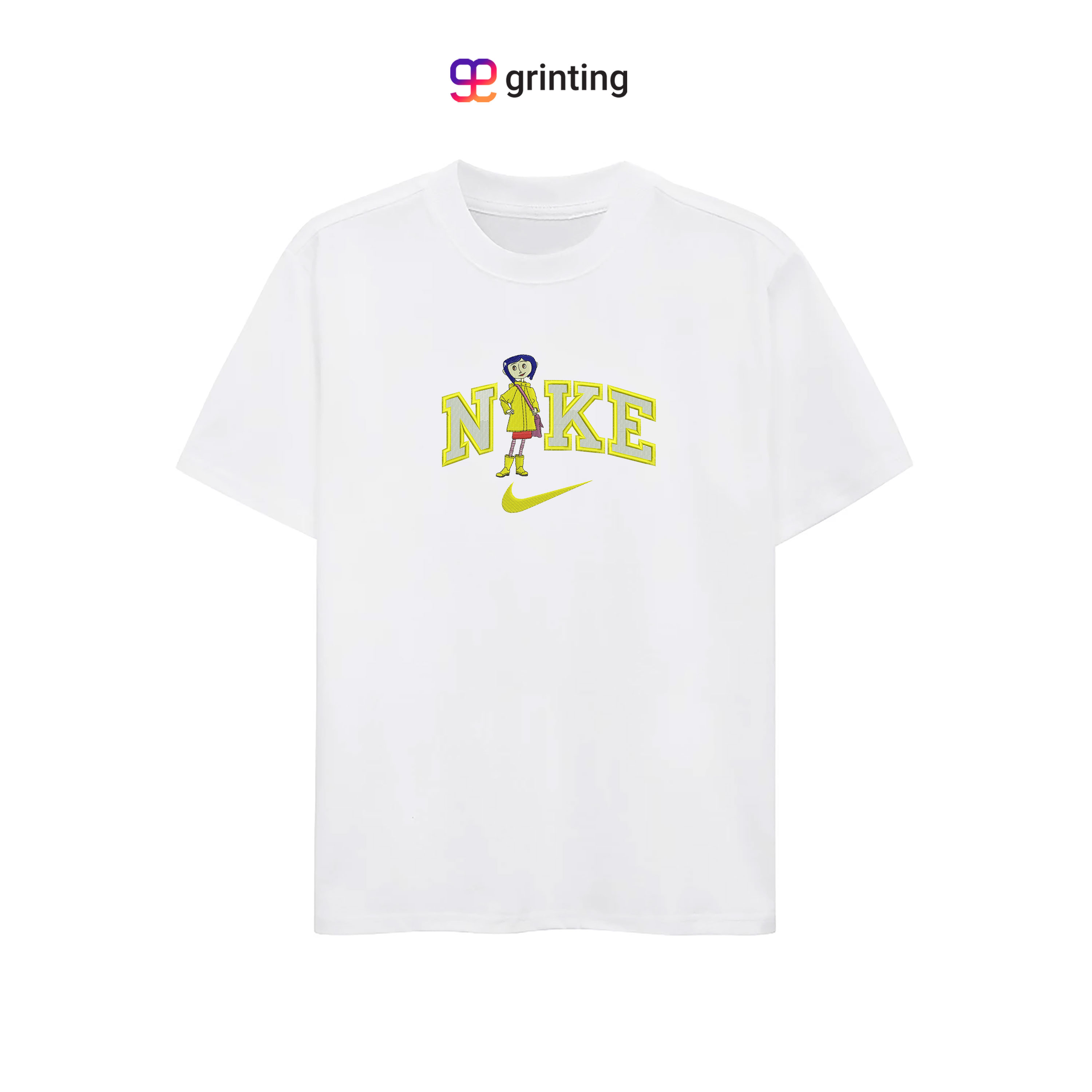 Nike Girl Anime Embroidered Sweatshirt & Shirt – Premium Comfort and Style