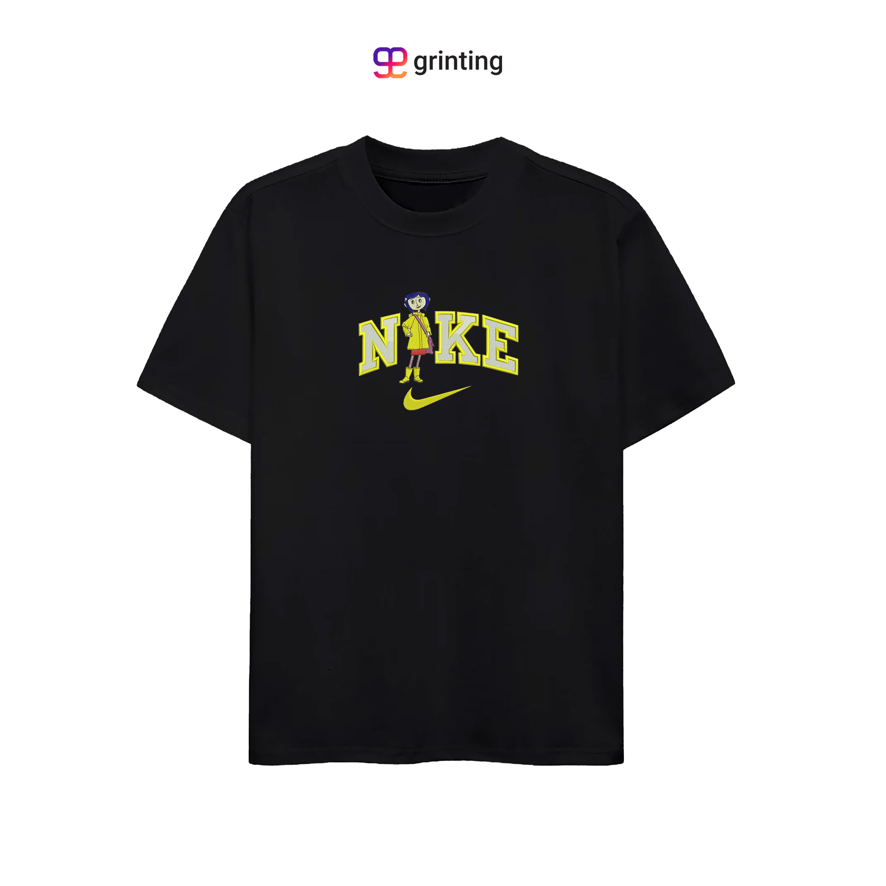 Nike Girl Anime Embroidered Sweatshirt & Shirt – Premium Comfort and Style