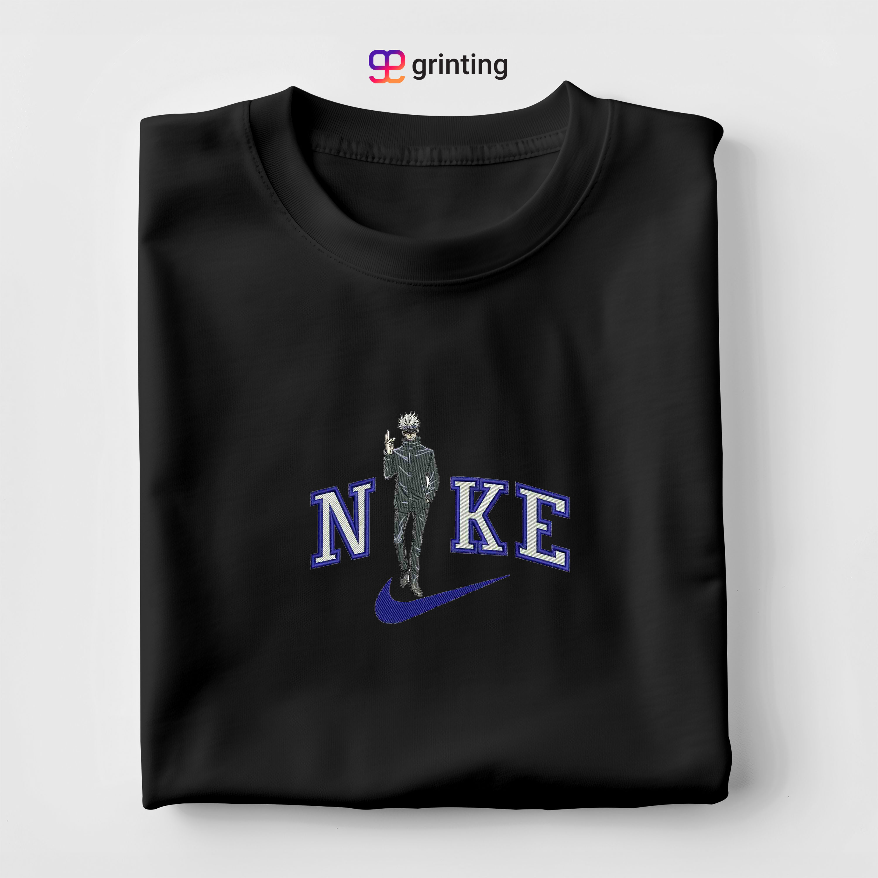 Nike Gojo Satoru Embroidered Sweatshirt & Shirt – Premium Comfort and Style