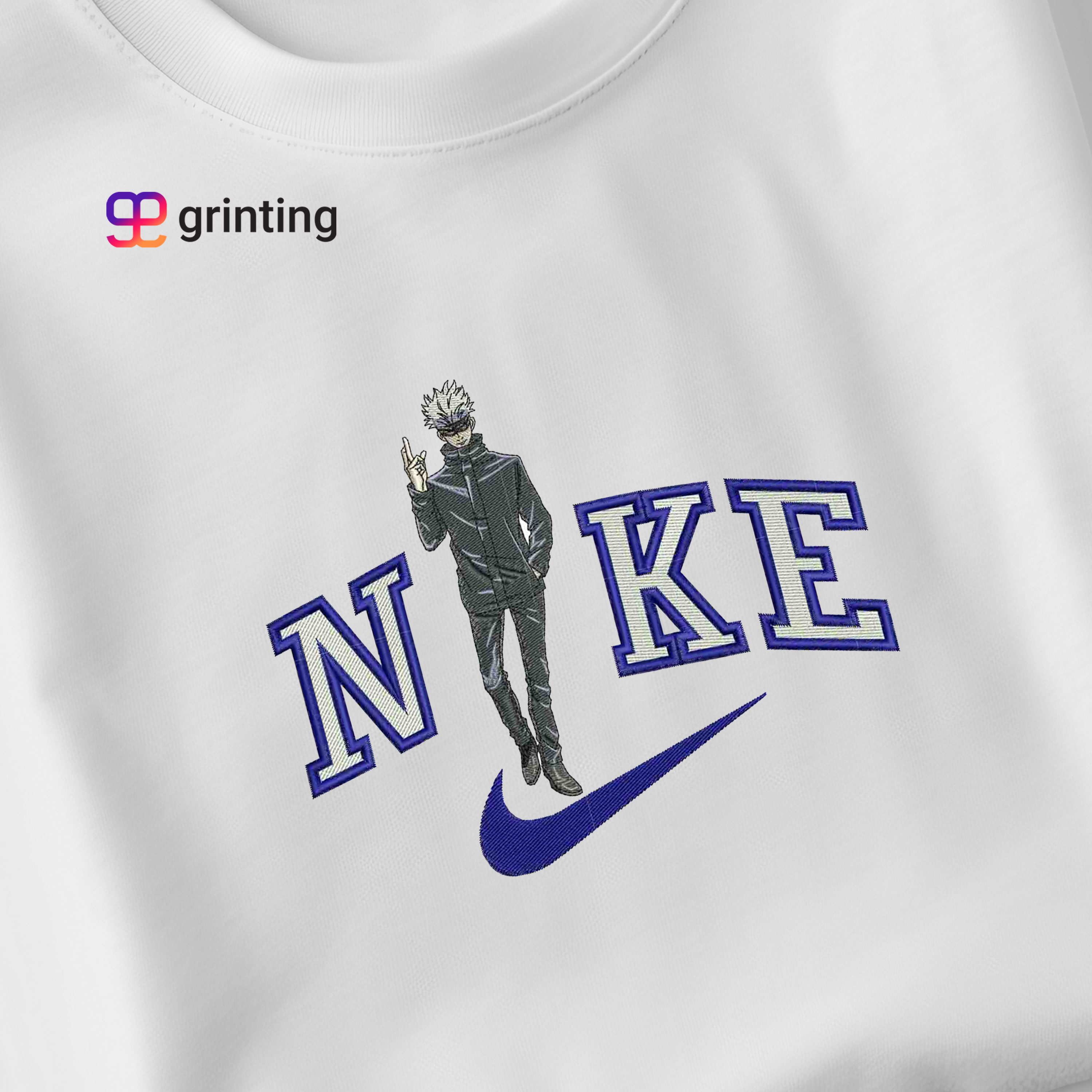 Nike Gojo Satoru Embroidered Sweatshirt & Shirt – Premium Comfort and Style