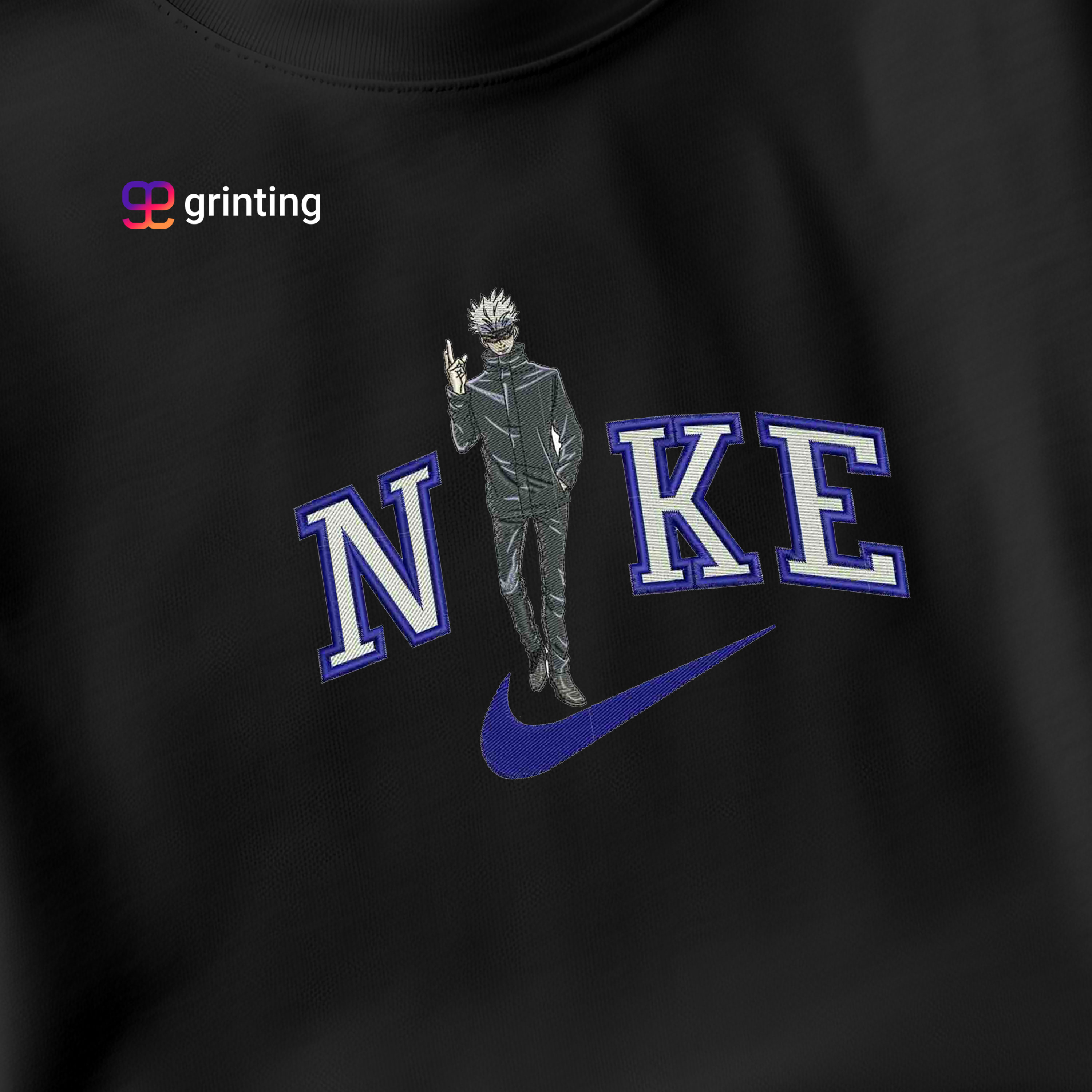 Nike Gojo Satoru Embroidered Sweatshirt & Shirt – Premium Comfort and Style